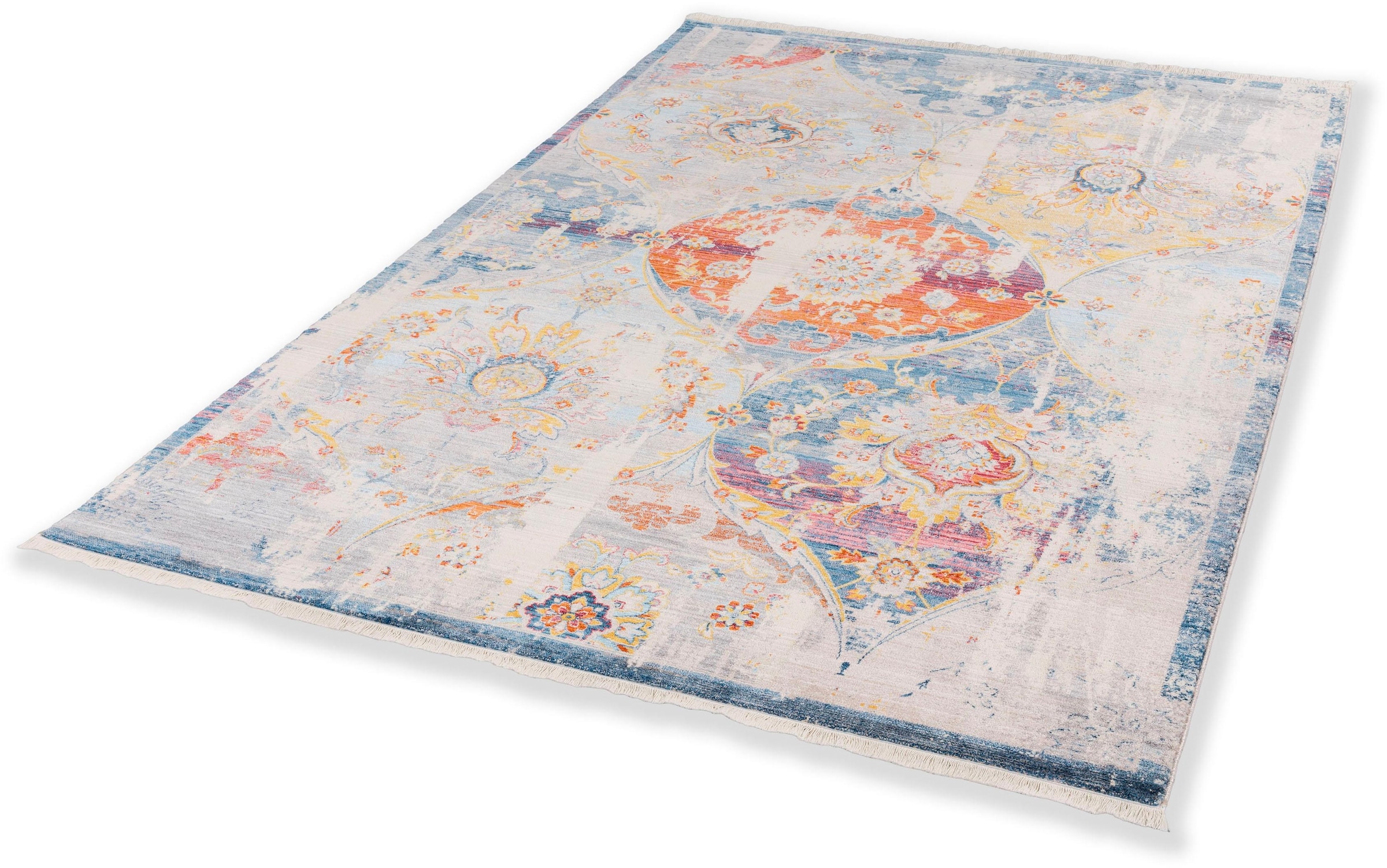 Teppich "Mystik 192", silber, B:240cm H:7mm L:285cm, Kunstfaser, SCHÖNER WOHNEN-KOLLEKTION, Teppiche, Teppich, besonders weich durch Microfaser, Wohnzimmer