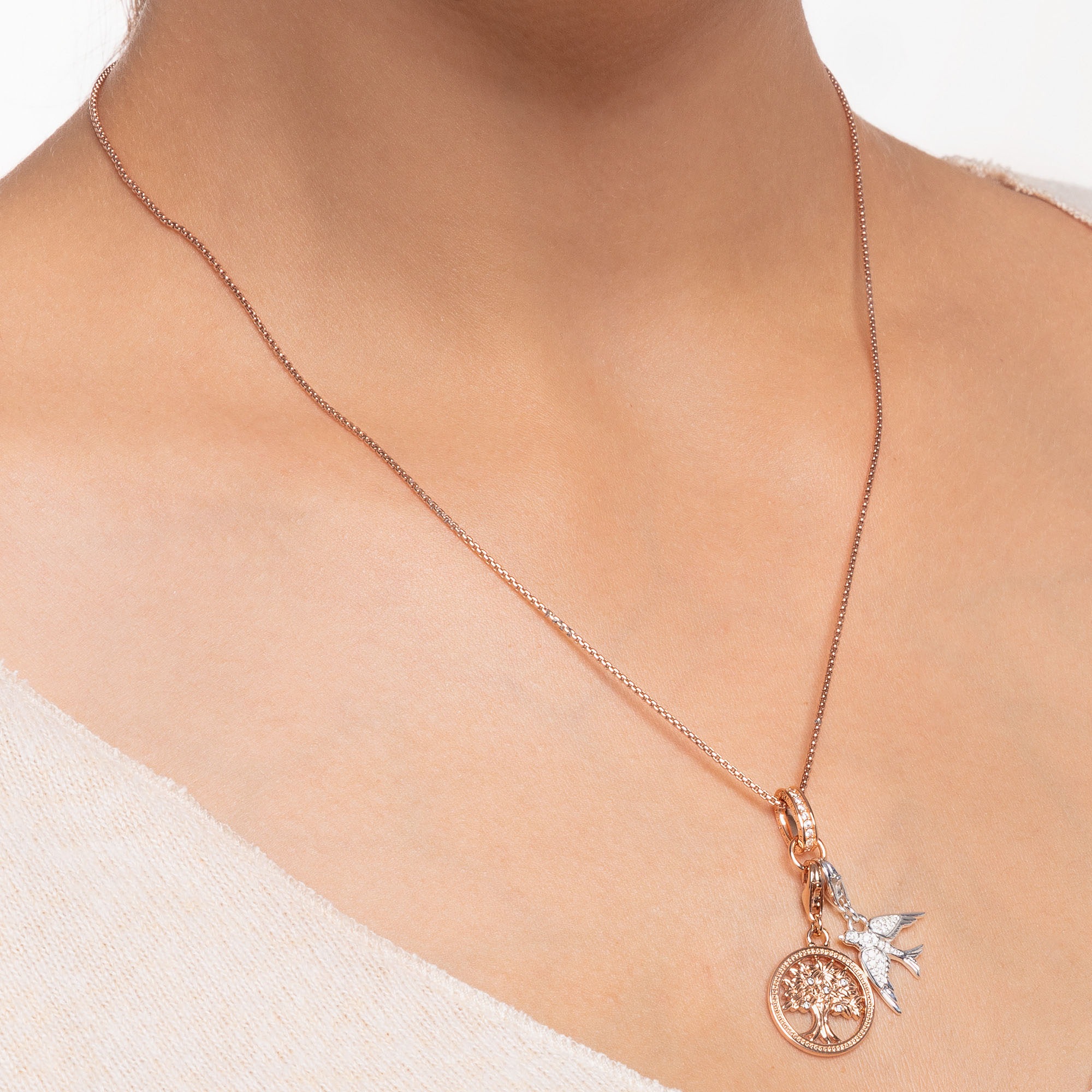 THOMAS SABO Charm-Einhänger »Vogel, 1857-051-14«, mit Zirkonia (synth.)