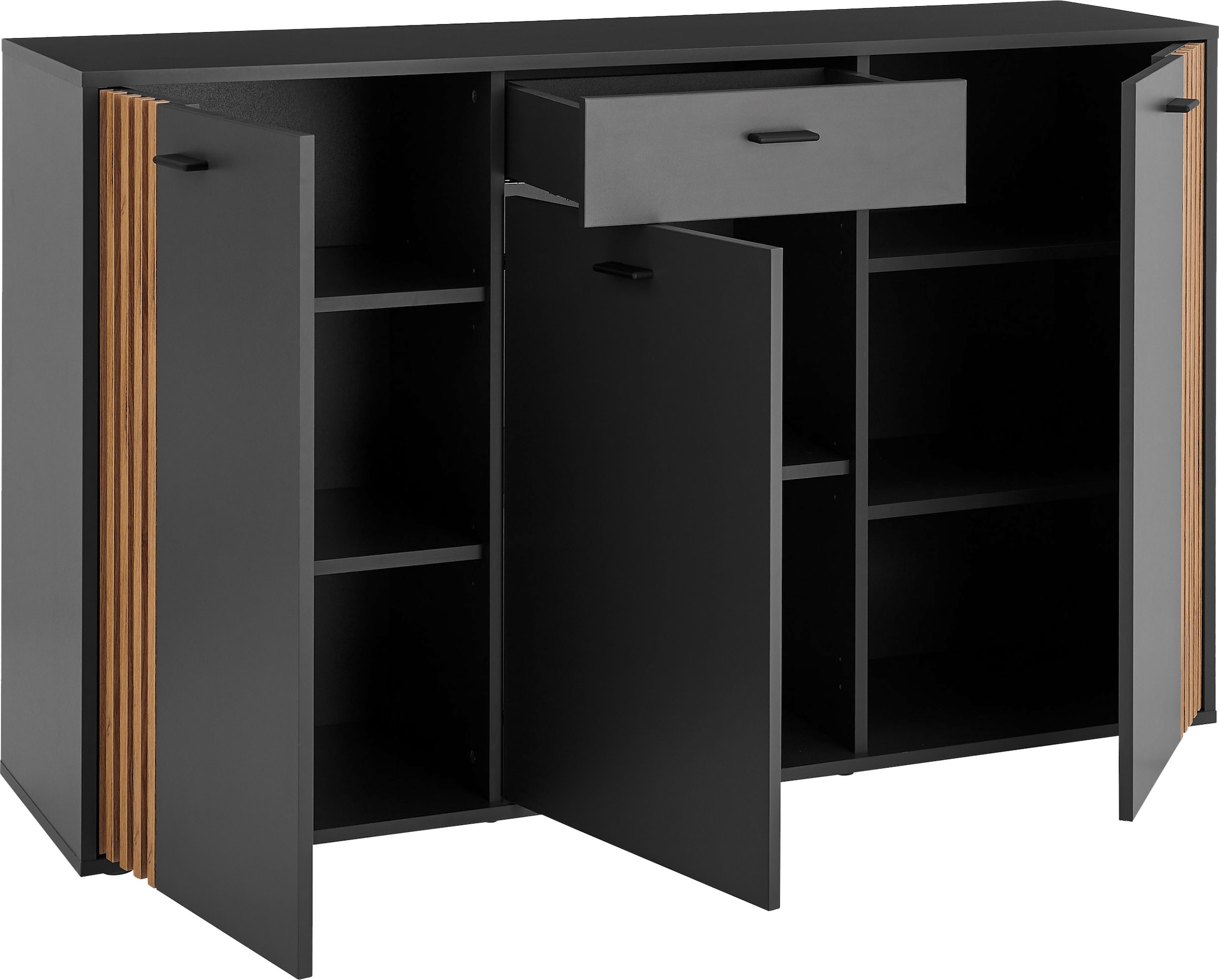 HBZ Sideboard »Dublin Kommode, BxHxT 140x86x38cm«, (1 St.), Breite 140cm, Softclose, Metallgriffe