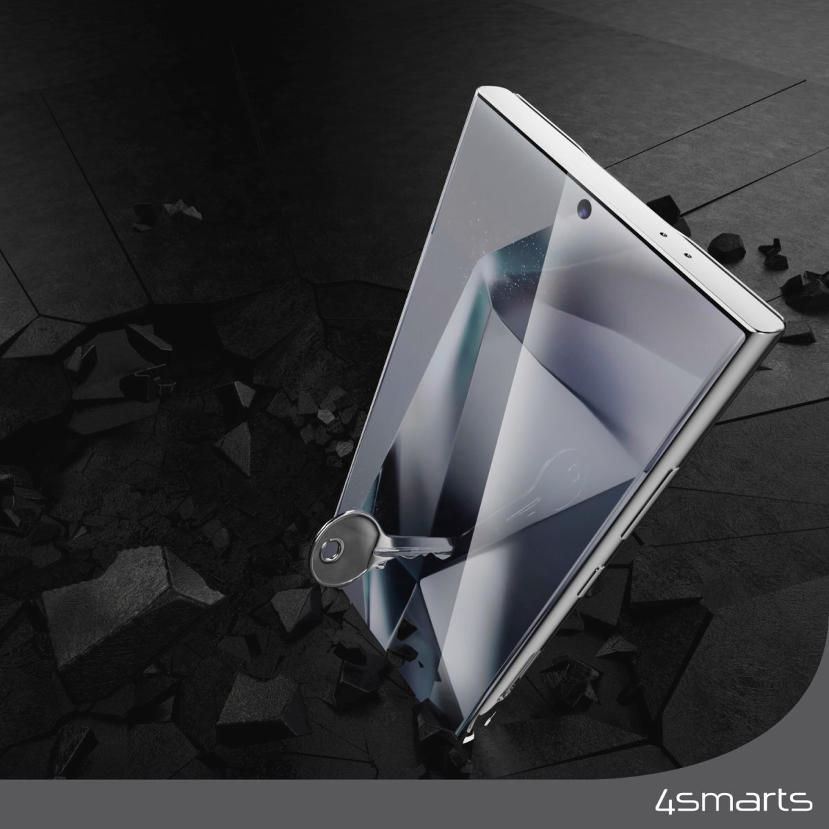 4smarts Displayschutzglas »Second Glass Screen Protector«, für Samsung Galaxy S25 Ultra, Displayschutzfolie, Schutzfolie, Bildschirmschutz, kratz- & stoßfest