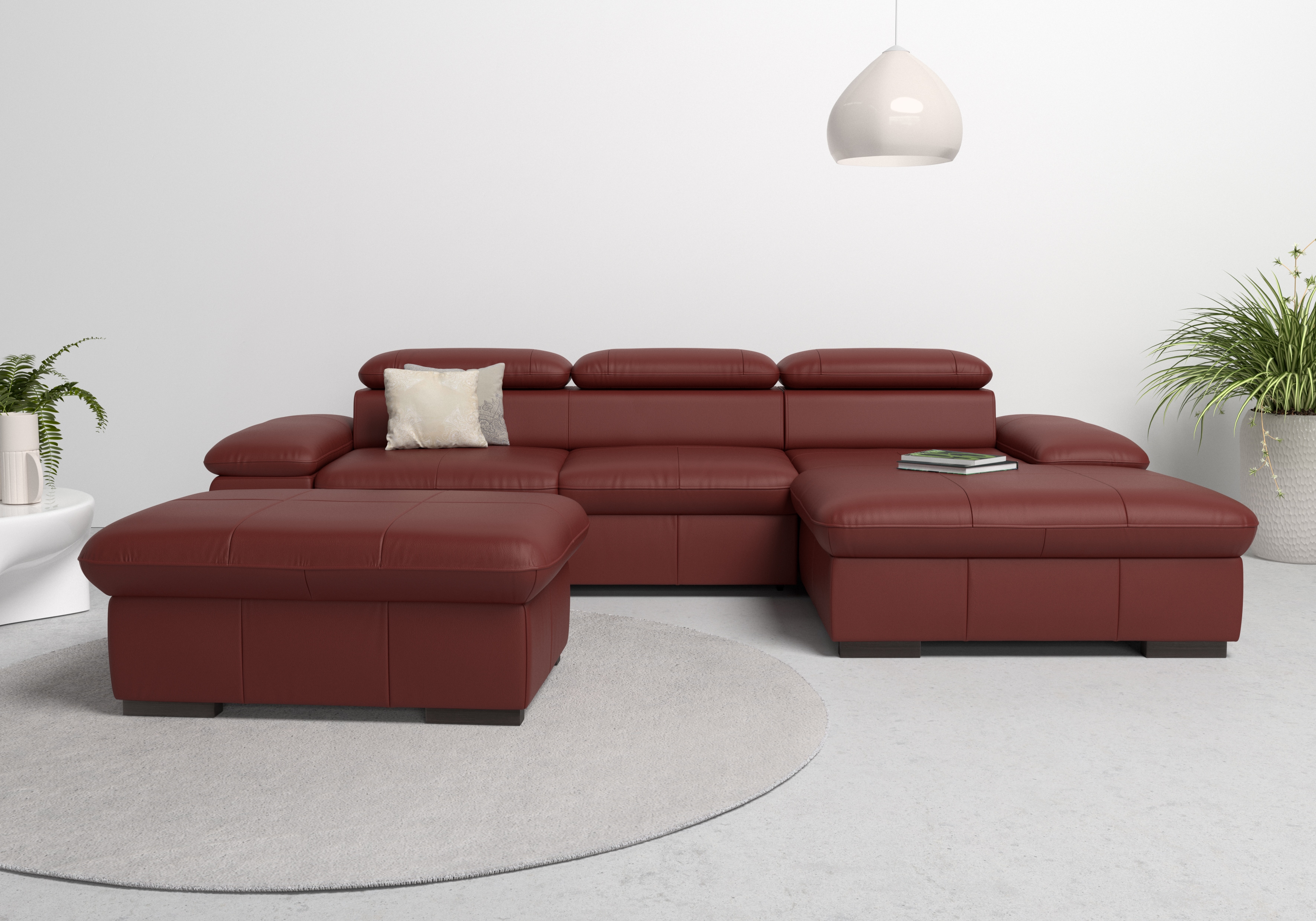 OTTO home Ecksofa "Alberto L-Form" mit Kopfteilverstellung, wahlweise mit Schlaffunktion