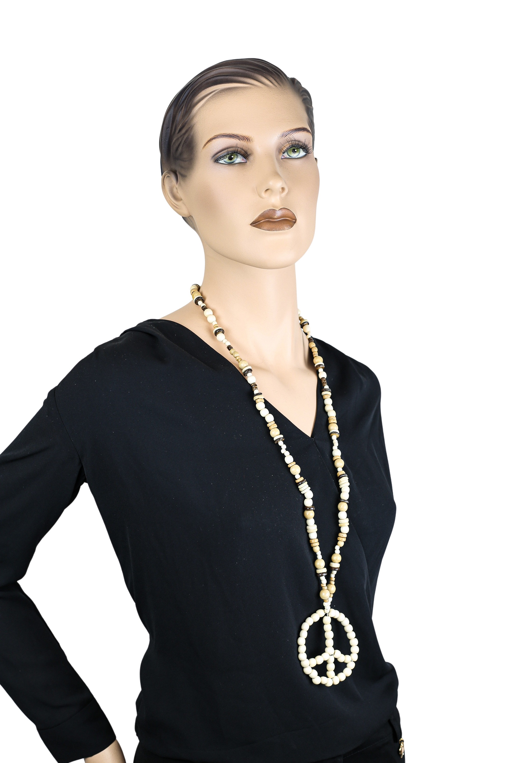 COLLEZIONE ALESSANDRO Lange Kette "Peace" aus Holzperlen gefädelt günstig online kaufen