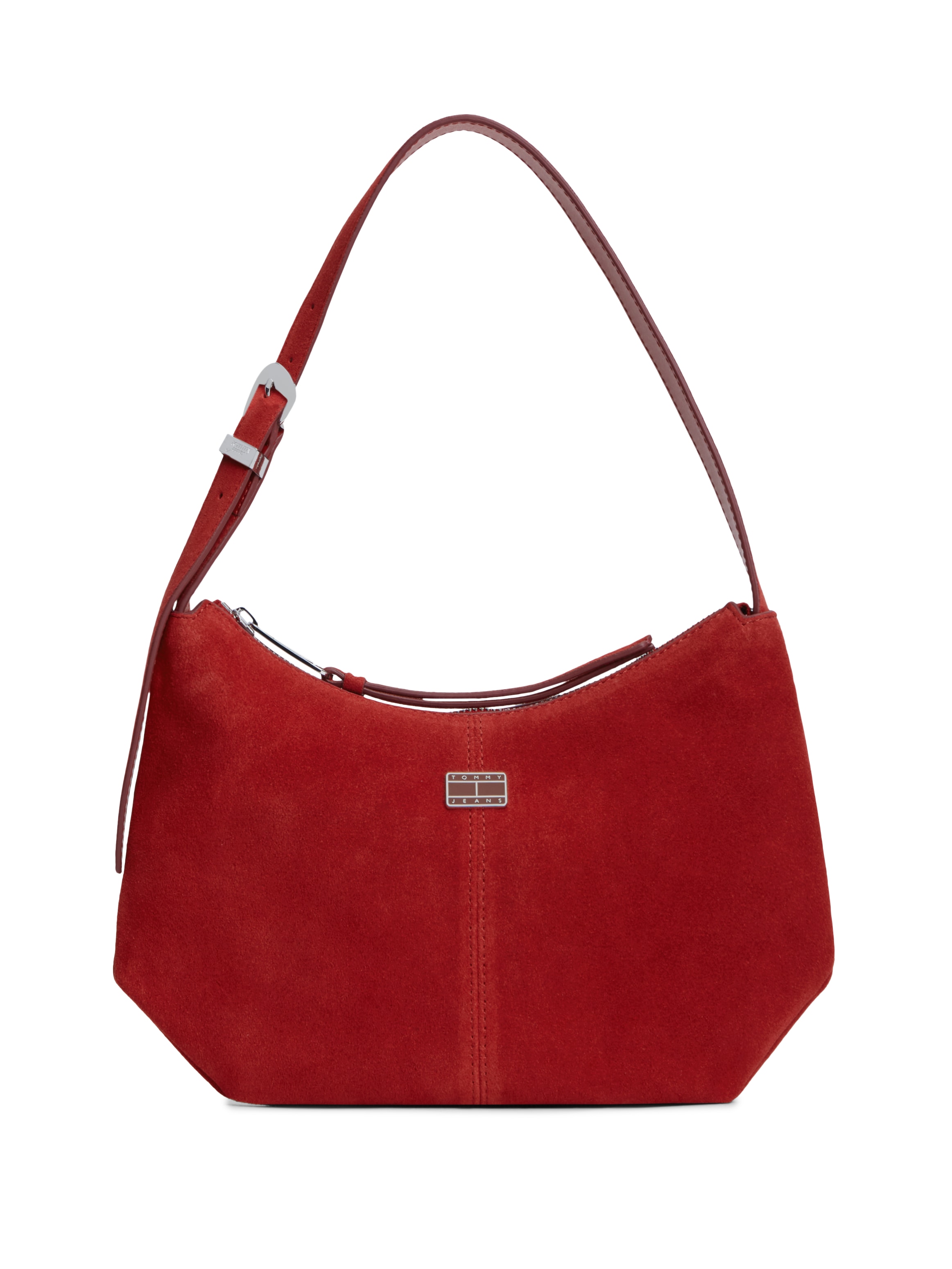 Tommy Jeans Schultertasche "TJW SLOUCHY SUEDE SHOULDER BAG" Tragetasche, Schultertasche, Handtasche mit Ziernaht