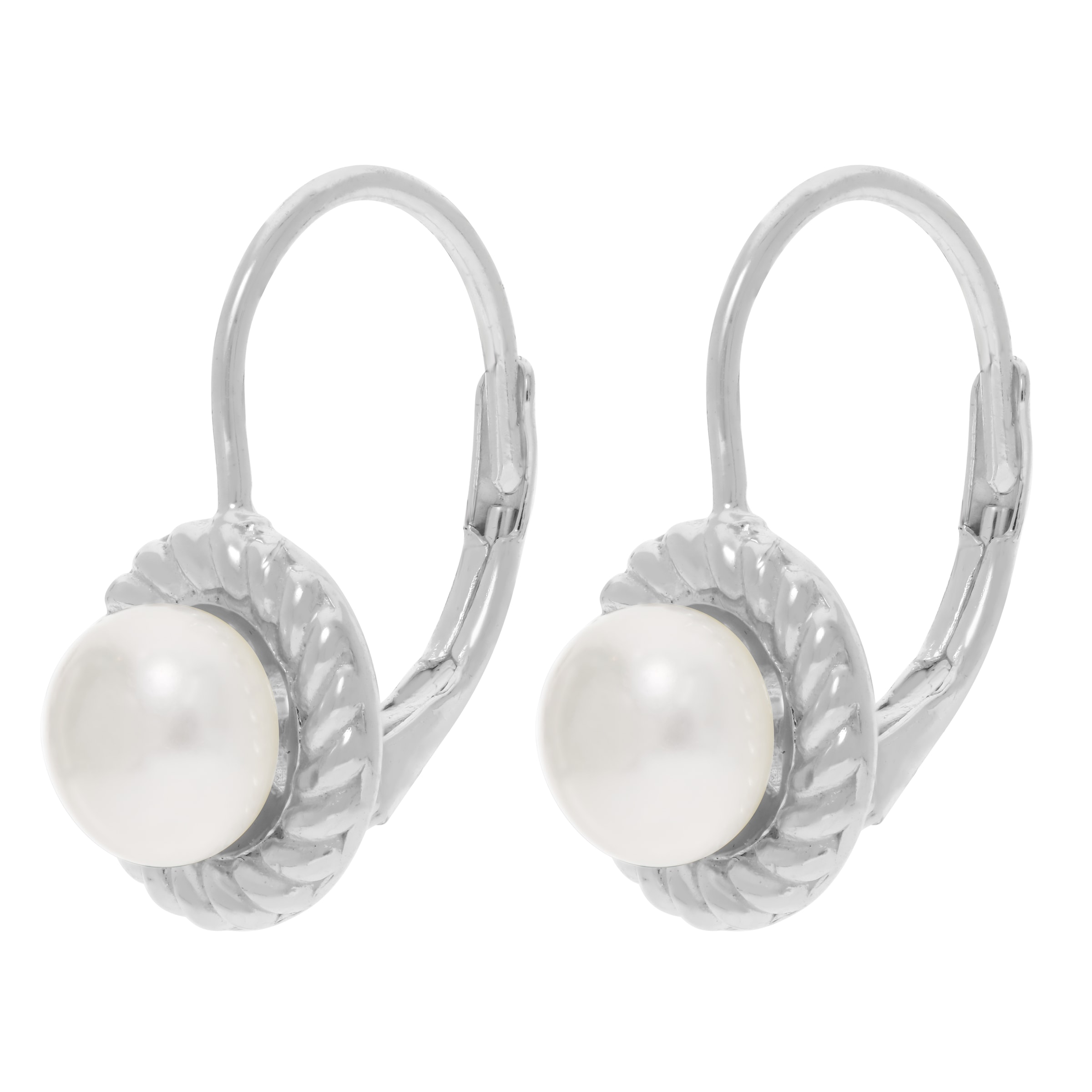 Firetti Paar Ohrhänger »Schmuck Geschenk Silber 925 Ohrschmuck Ohrringe Kreis rund« mit Süßwasserzuchtperle
