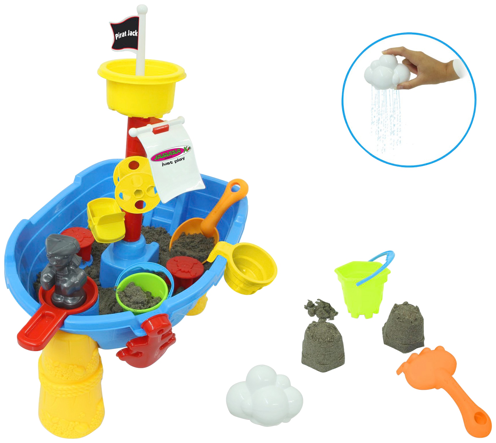 Wasserspieltisch »Pirat Jack«, für Kinder ab 2 Jahren, 21-teilig, BxLxH: 13x30x58 cm
