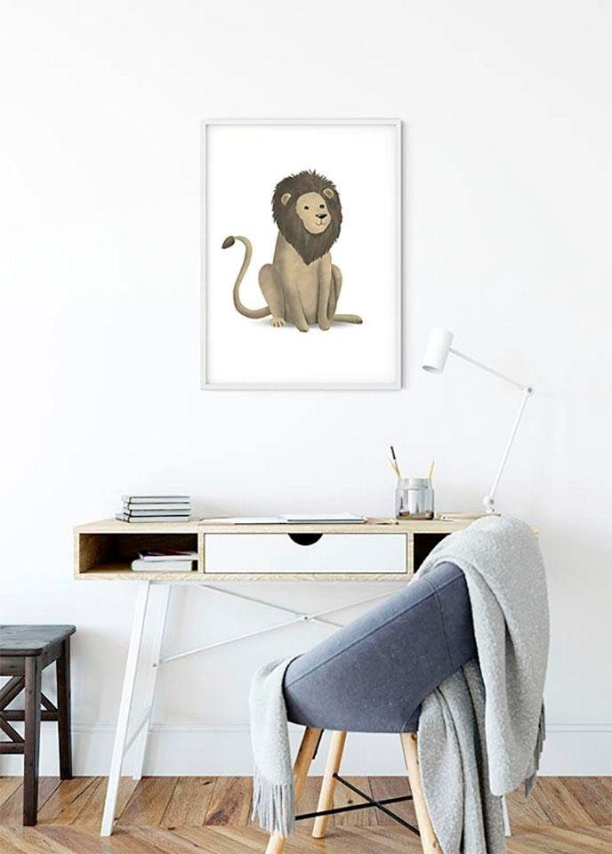 Komar Poster "Cute Animal Lion", Tiere, (1 St.), Kinderzimmer, Schlafzimmer, Wohnzimmer