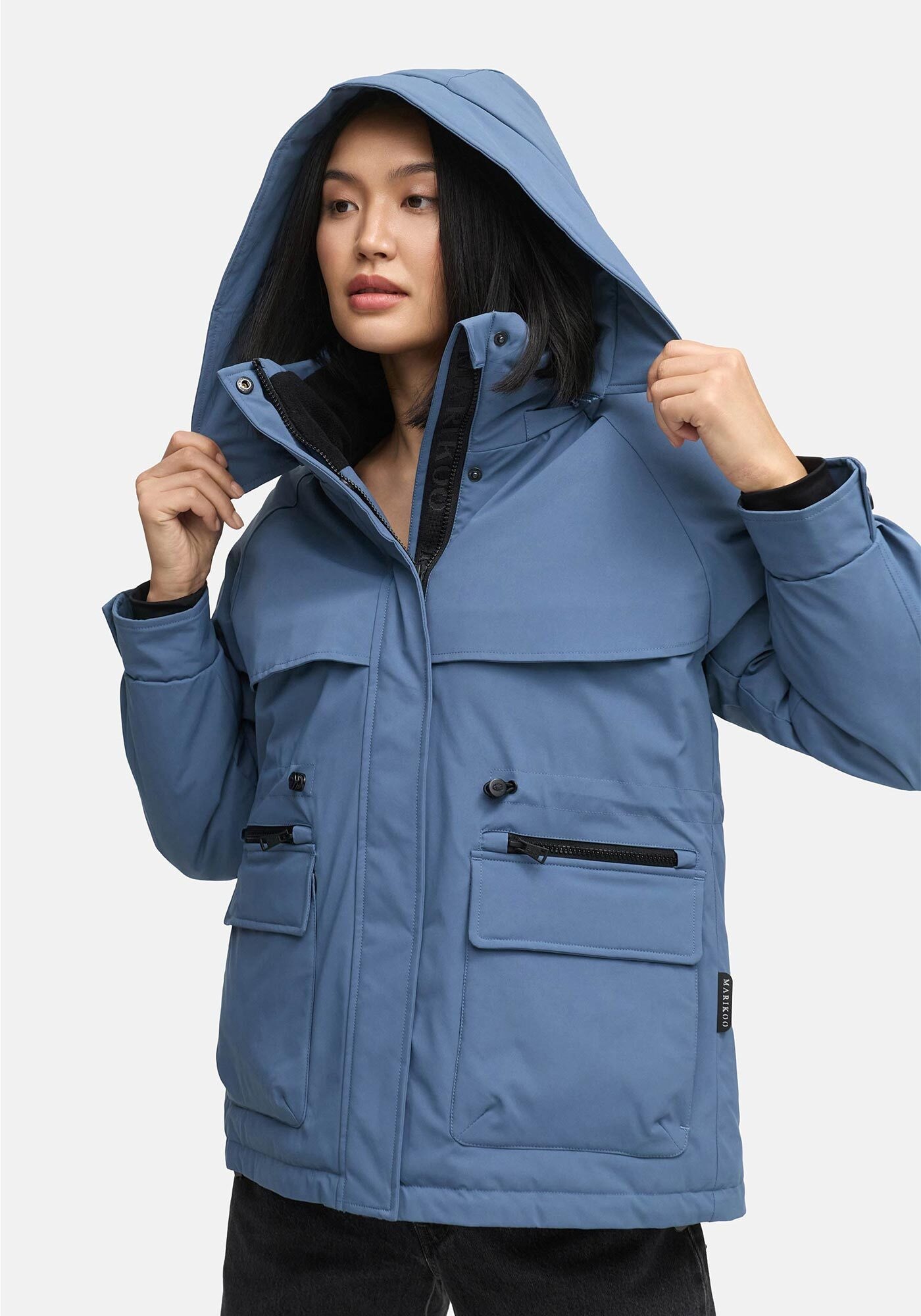 Thumbnail - Marikoo Winterjacke "Shigaraa" mit abnehmbarer Kapuze und Gummizug an der Taille