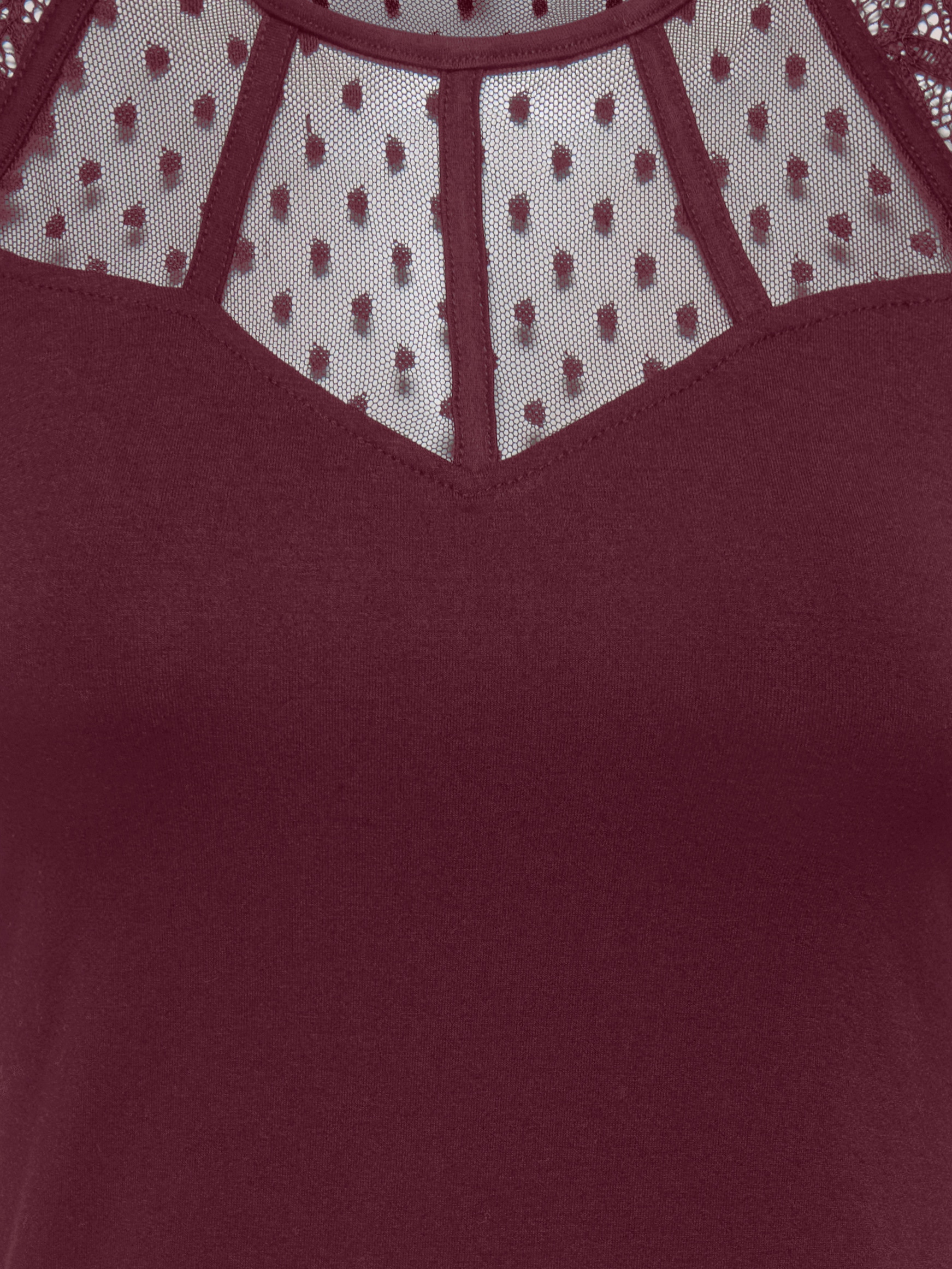 ONLY Spitzenshirt »ONLEMILIE S/L DETAIL TOP CS JRS« Viskosemischung, regular fit