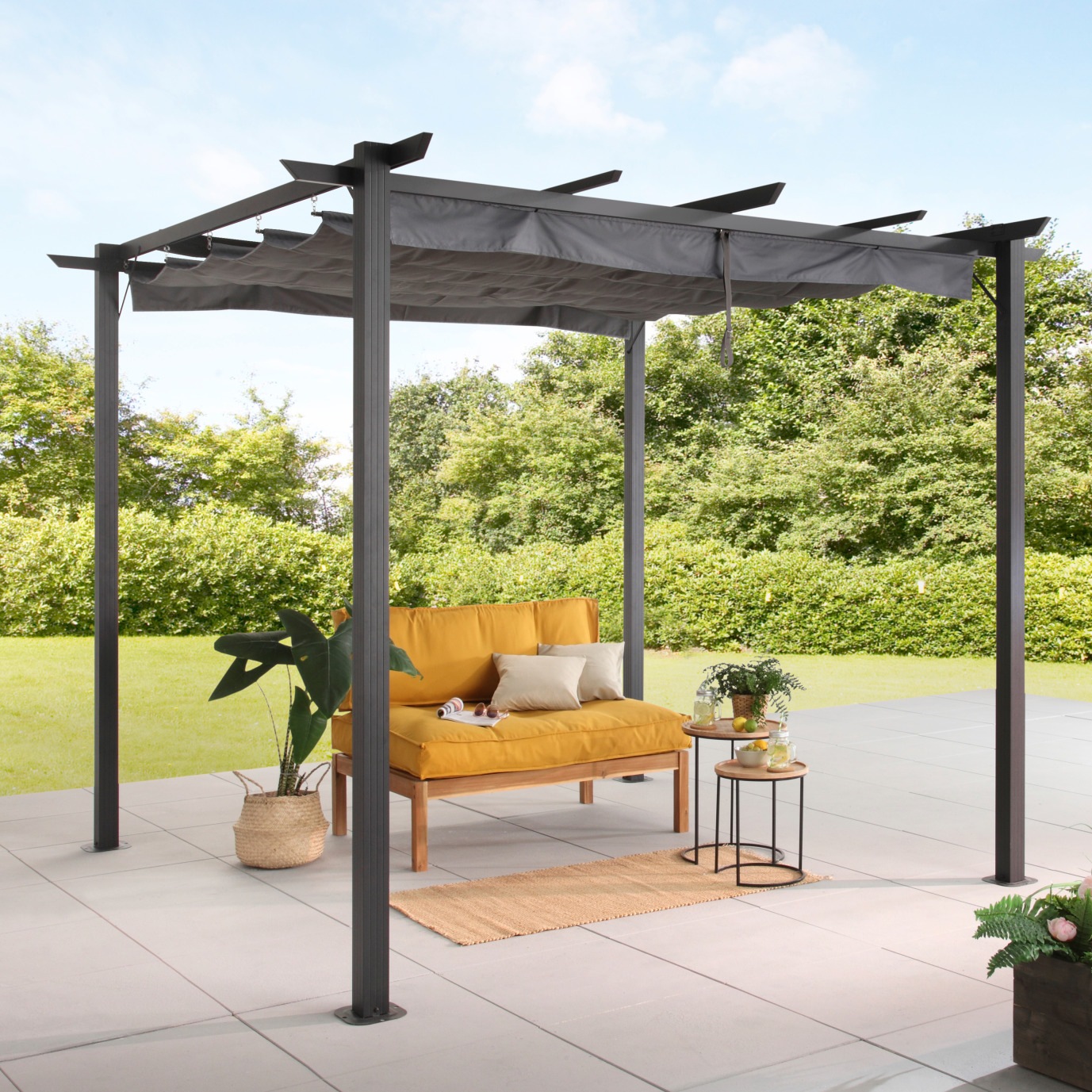Pavillon-Ersatzdach KONIFERA, grau, Pavillondächer, geeignet für »Tilos«, BxT: 233x238 cm