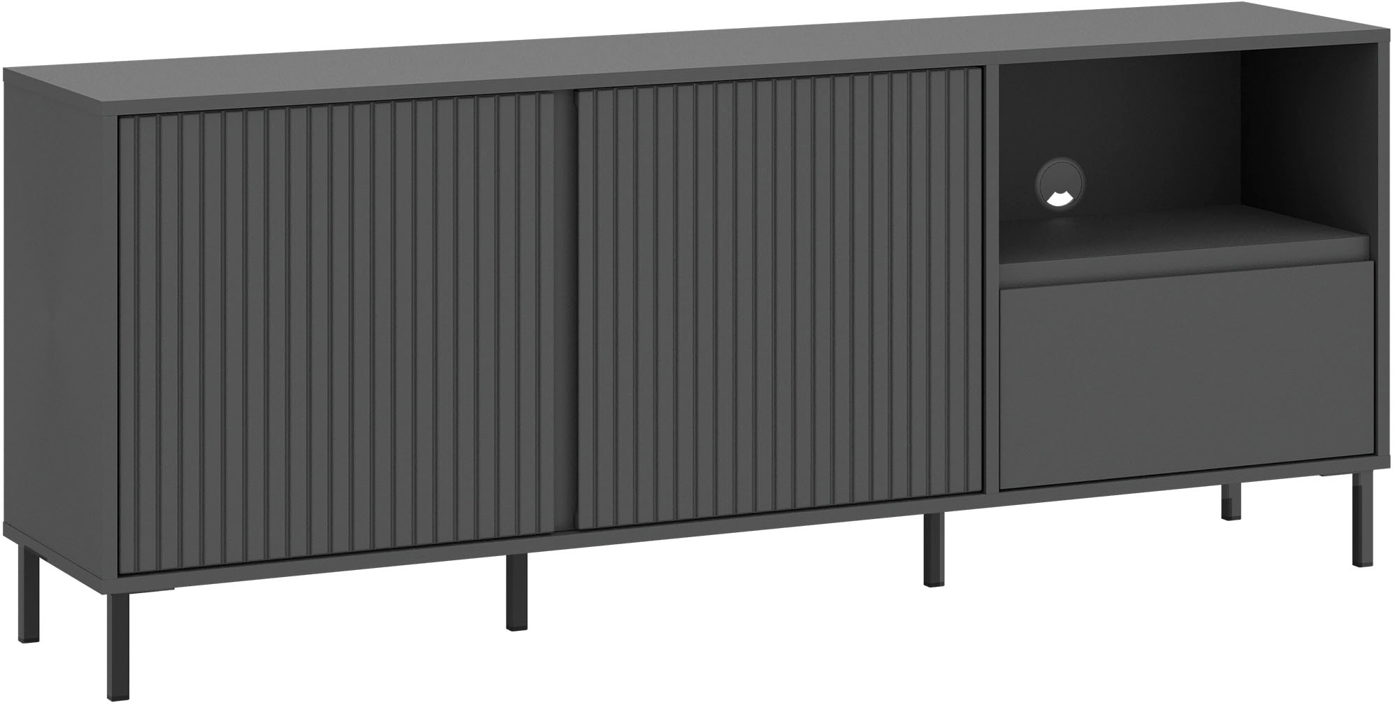 Home affaire Lowboard "viel Stauraum, Soft Close, 2 Türen und 1 Schubkasten günstig online kaufen