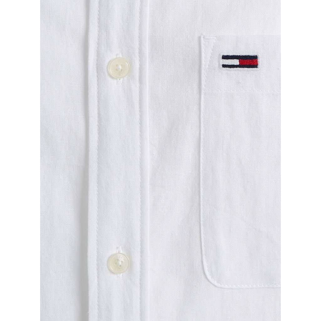 Tommy Jeans Kurzarmhemd »TJM REG MAO LINEN BLEND SS SHIRT«