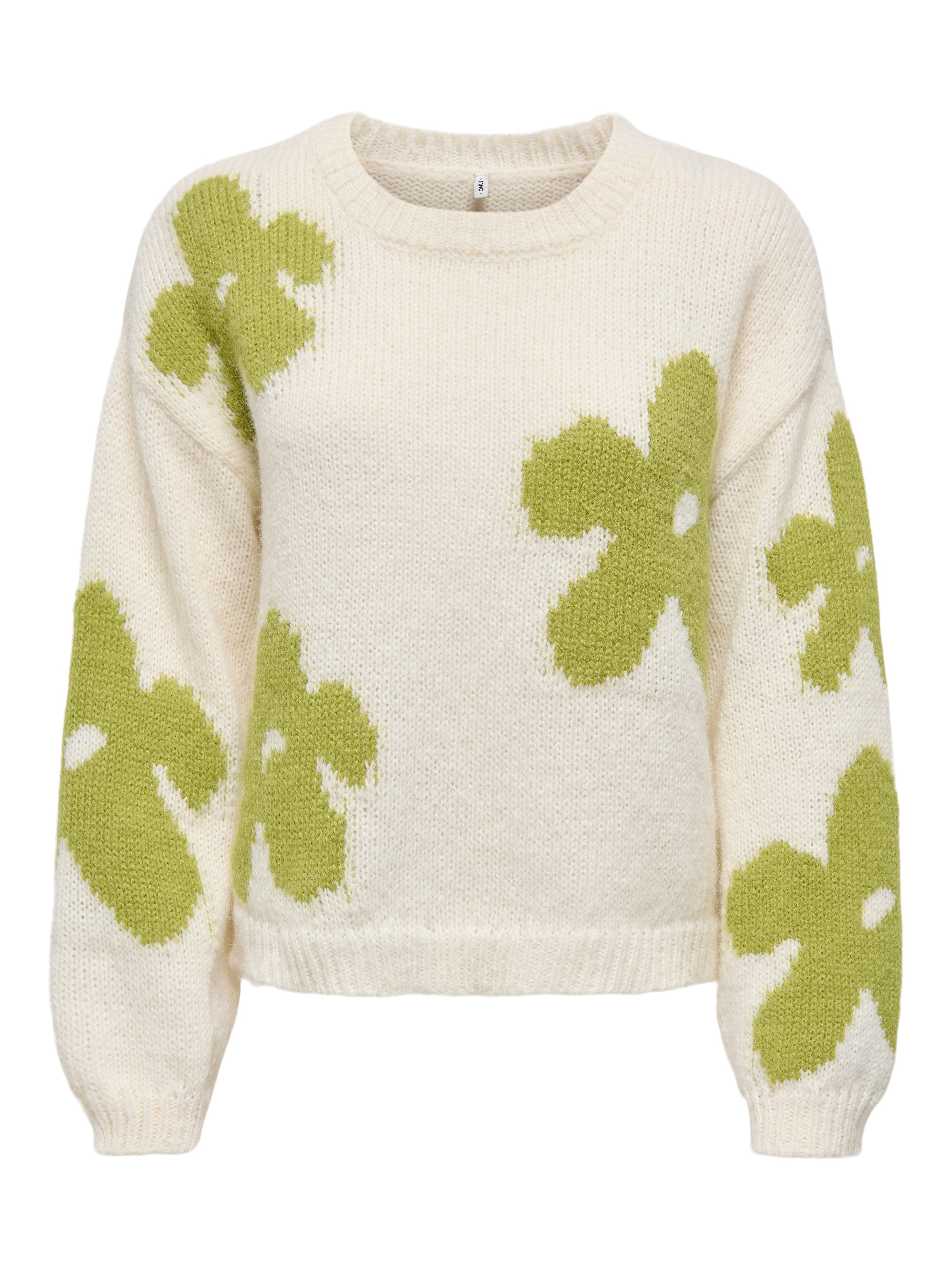 ONLY Strickpullover "ONLBOOTLE LIFE LS FLOWER O-NECK KNT" günstig online kaufen
