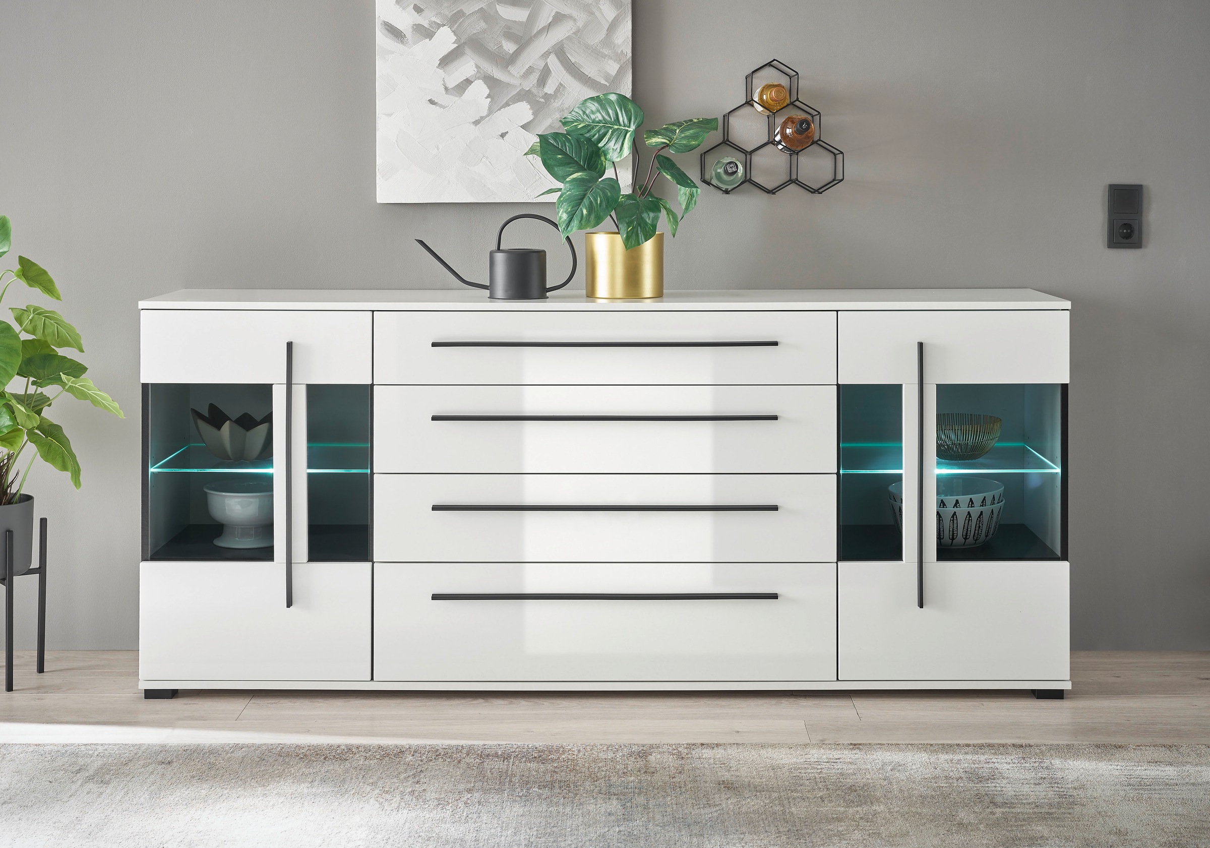 Home affaire Sideboard "Cantara, moderner Schrank, Kommode in Eiche Evoke o günstig online kaufen