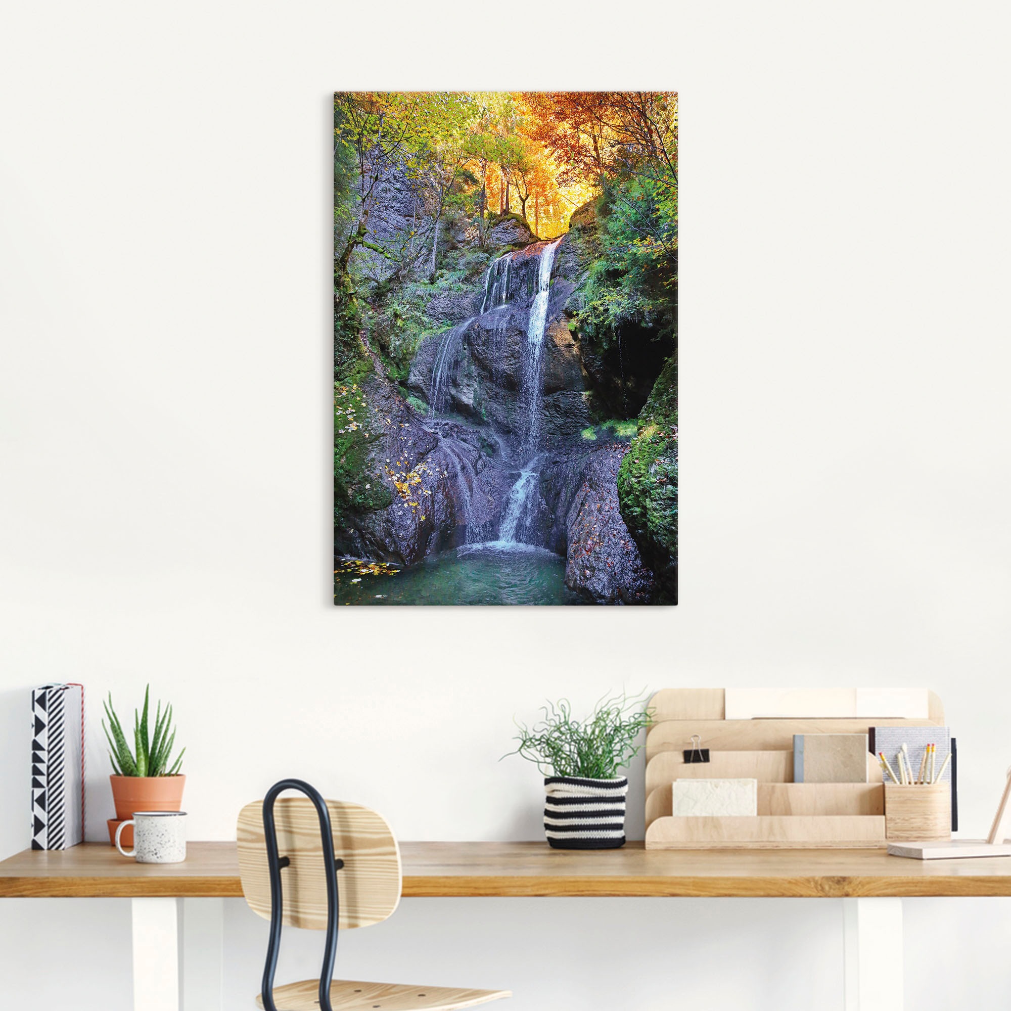 Artland Wandbild »Niedersonthofener Wasserfall im Allgäu«, Wasserfallbilder, (1 St.), als Leinwandbild, Poster in verschied. Größen