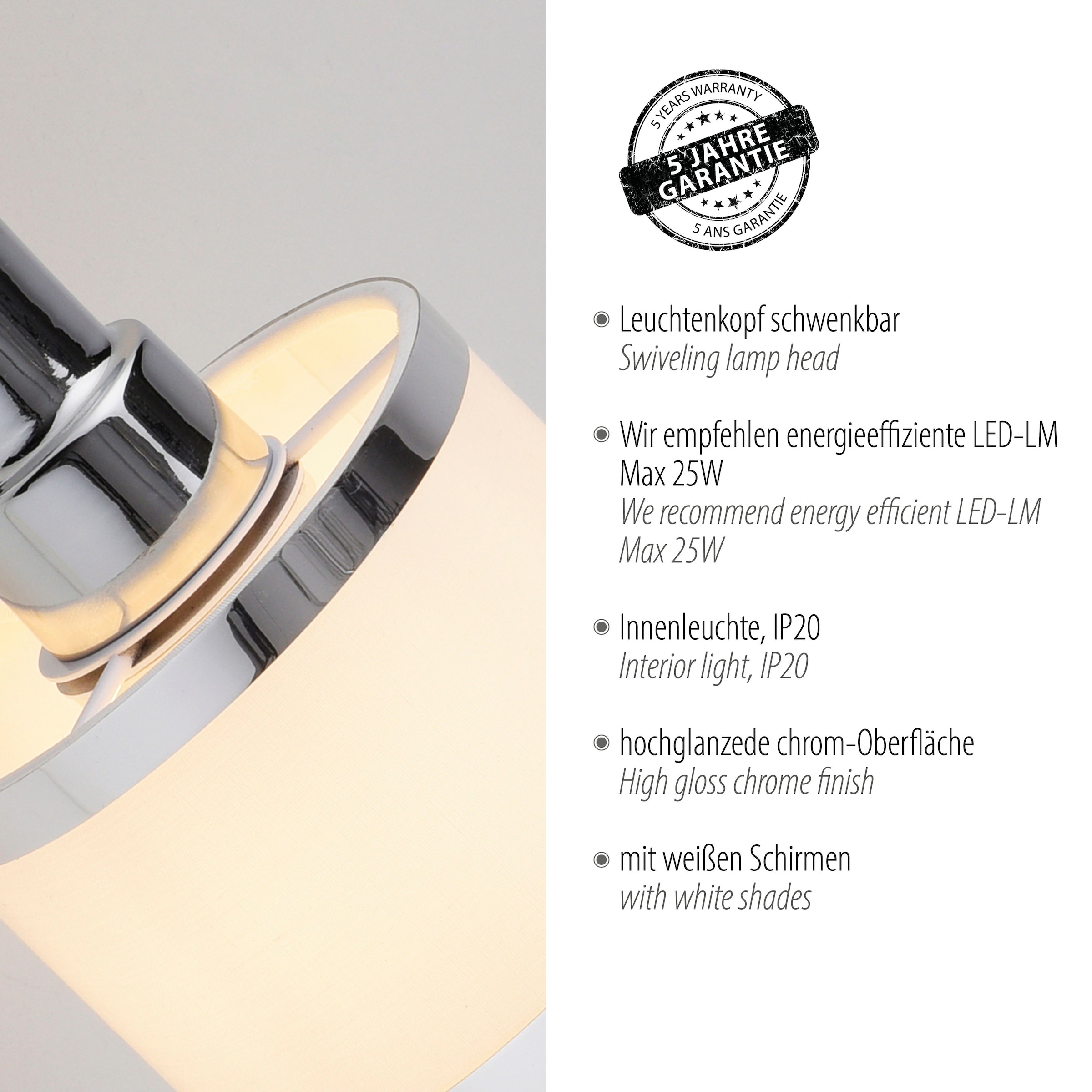JUST LIGHT Wandleuchten »ACCOR«