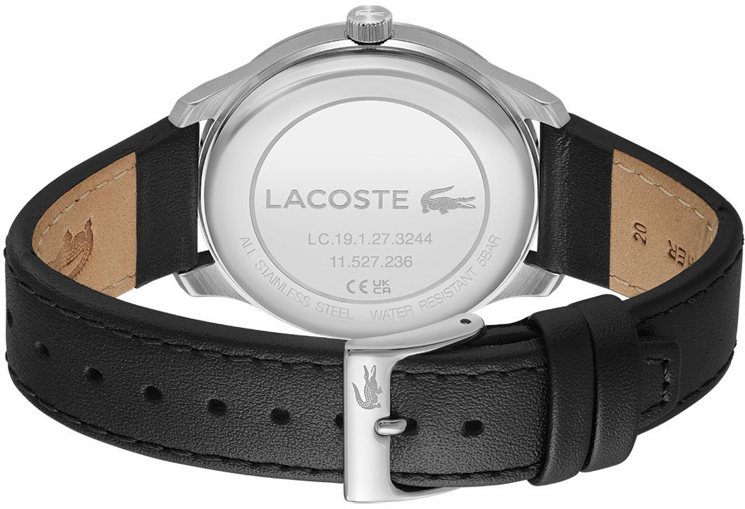 Lacoste Quarzuhr »LISBON« Armbanduhr, Herrenuhr, Lederarmband, analog