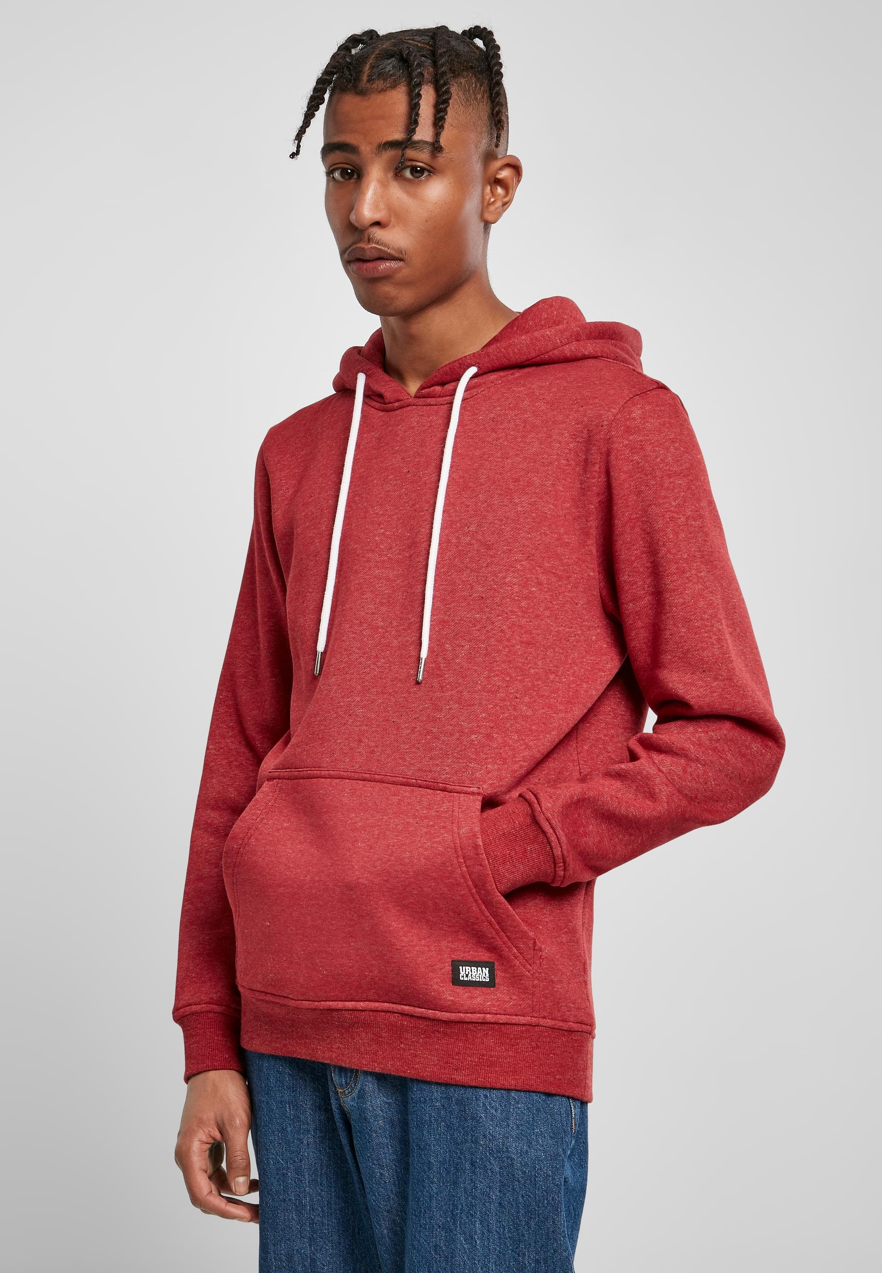 URBAN CLASSICS Sweatshirt »Urban Classics Herren Basic Melange Hoody«, (1 tlg.)