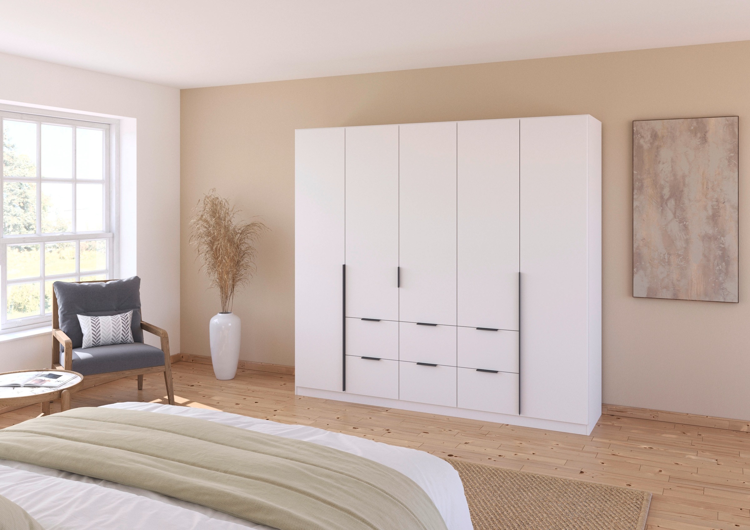 OTTO home Drehtürenschrank "Kleiderschrank Schrank Garderobe AGORDO mit Dek günstig online kaufen