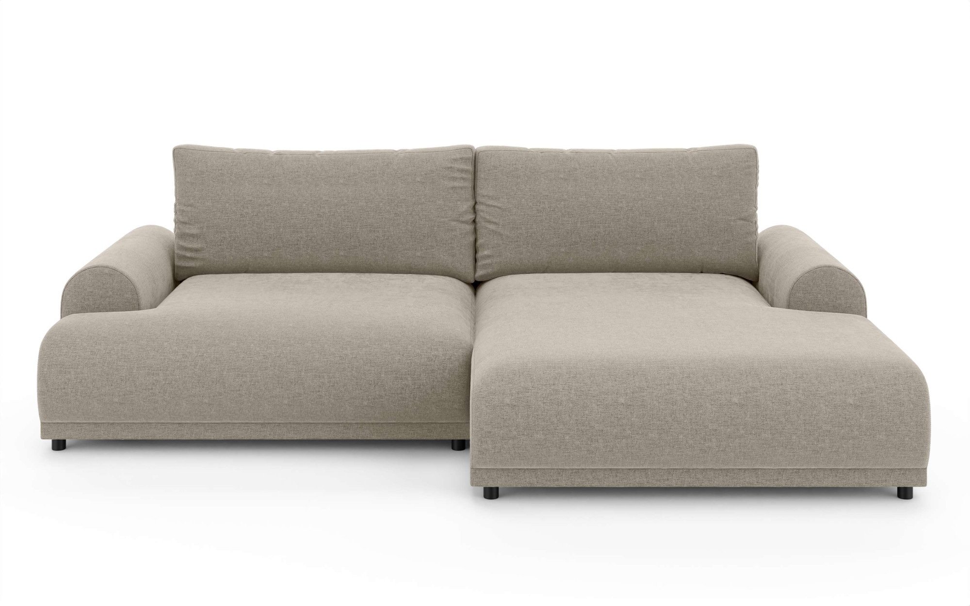 INOSIGN Ecksofa »Marsby, mit Bettfunktion und Bettkasten, Maße: B/H/T 242/65/145 cm«, L-Form mit Wellenunterfederung, Recamiere links oder rechts bestellbar