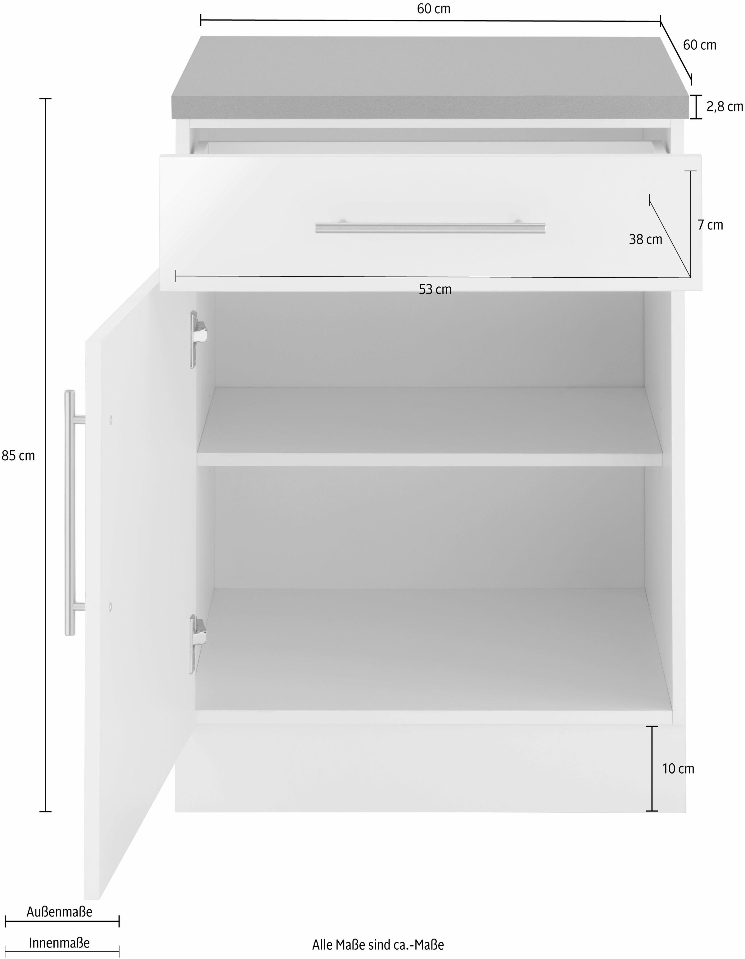 wiho Küchen Unterschrank »Cali«, 60 cm breit
