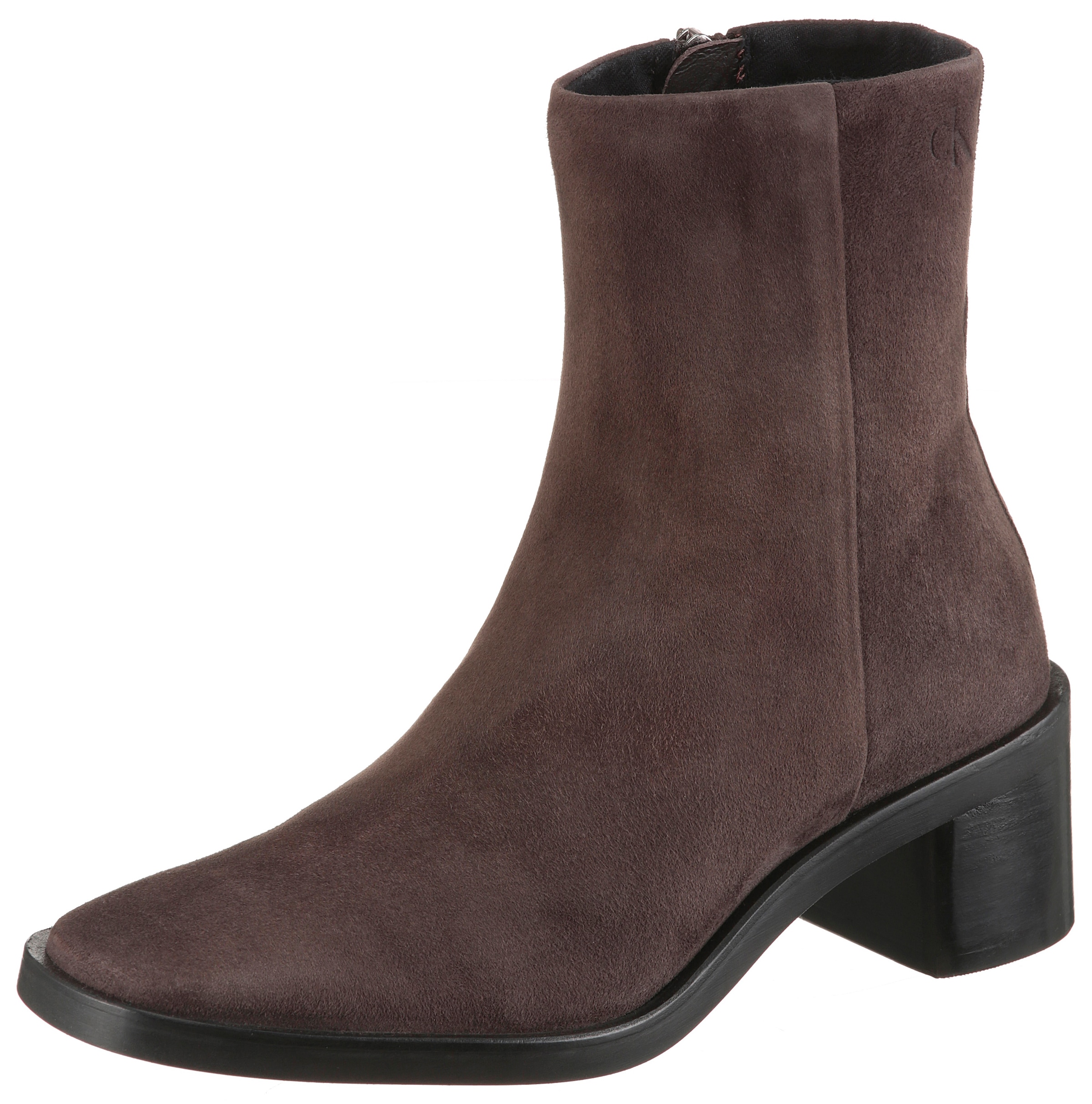Calvin Klein Stiefelette "BLOCK HEEL ZIP BOOT SUE" Klassik-Boots, Blockabsa günstig online kaufen