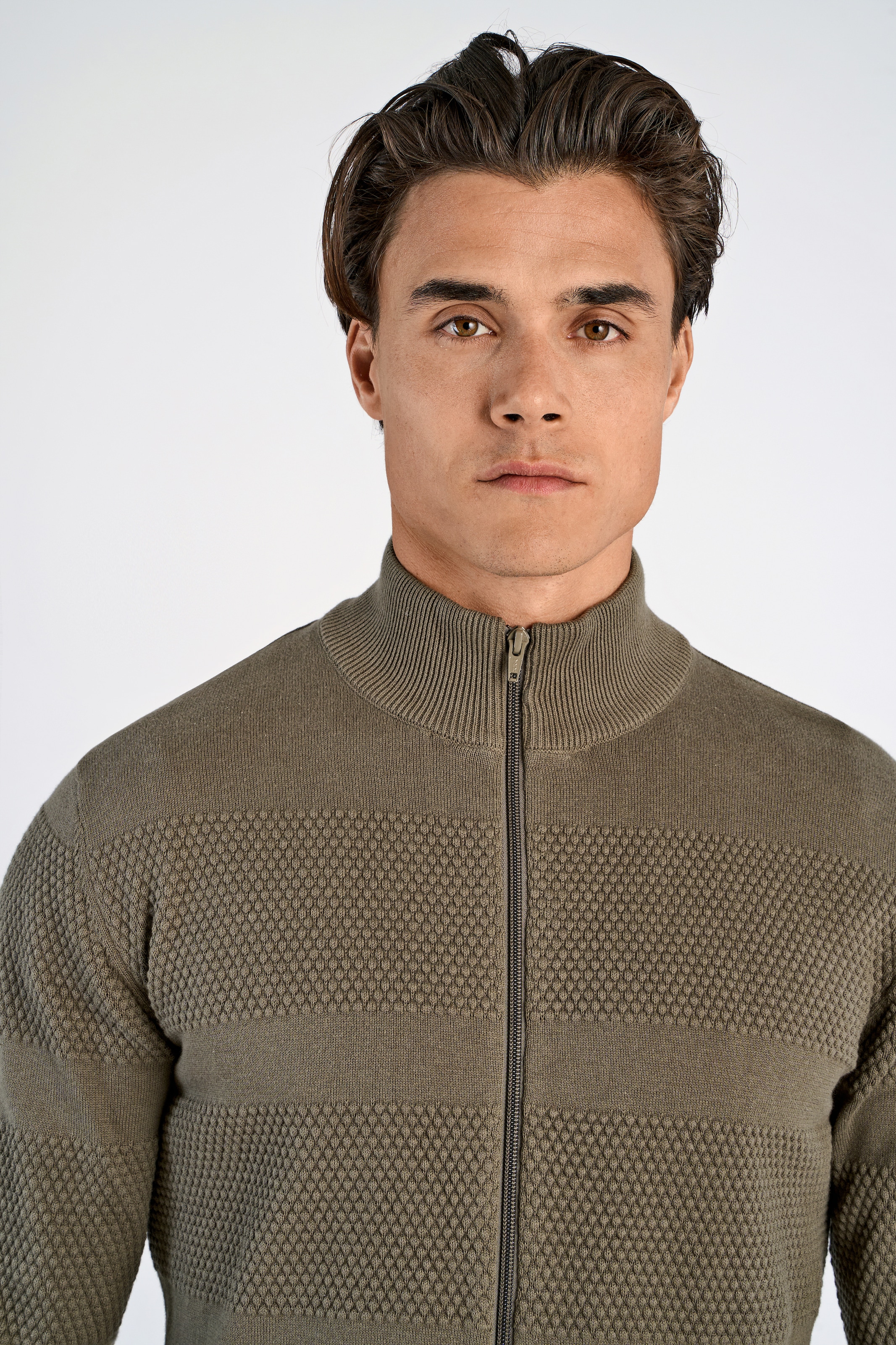 LINDBERGH Strickjacke mit Stehkragen und Reißverschluss