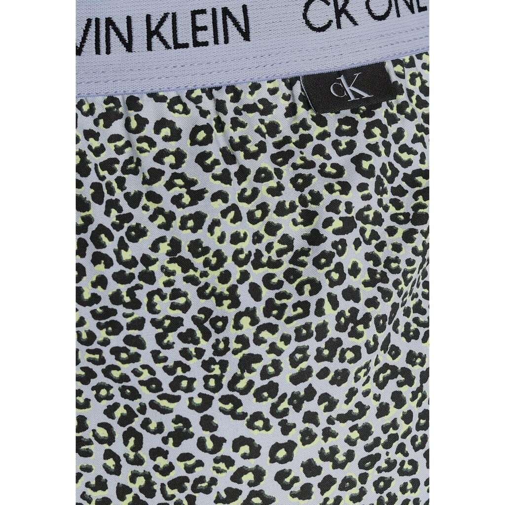 Damenmode Hosen Calvin Klein Pyjamashorts, mit Animalprint schwarz-beige
