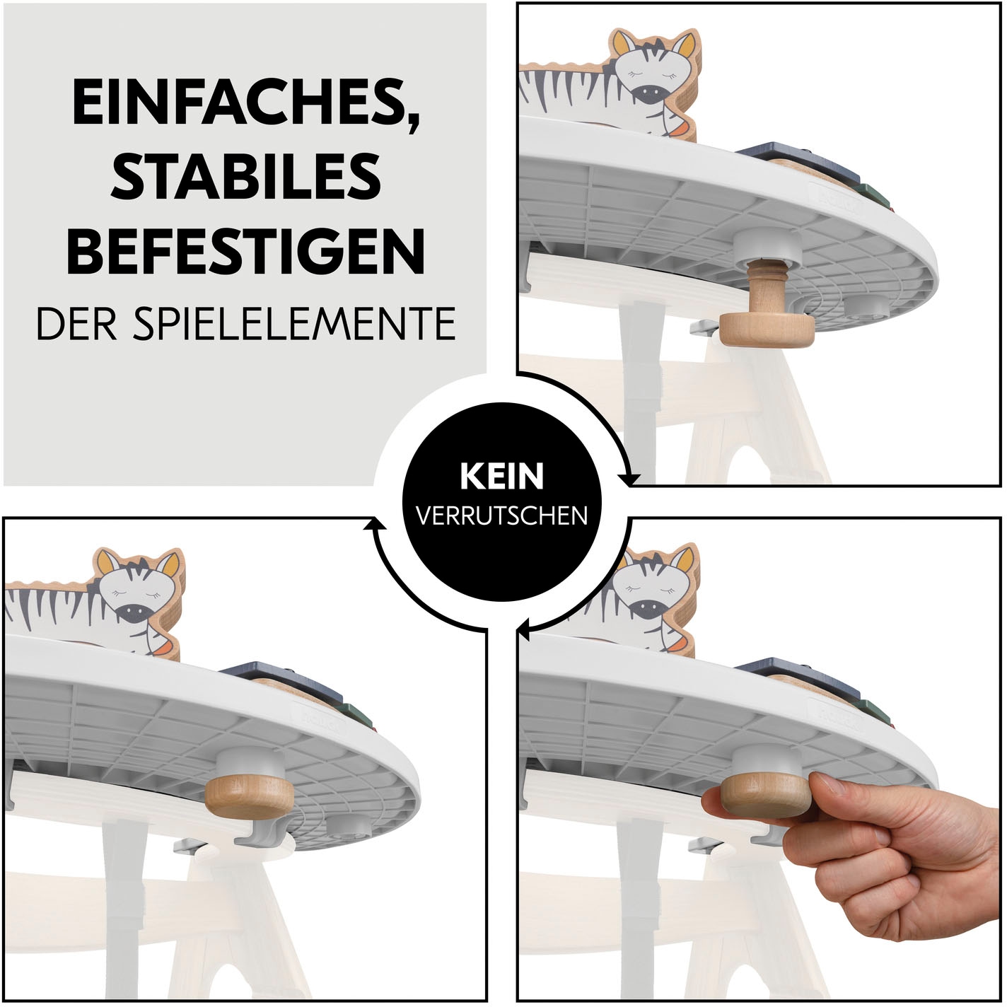 Hauck Hochstuhltablett »Arketa Play Tray, White«