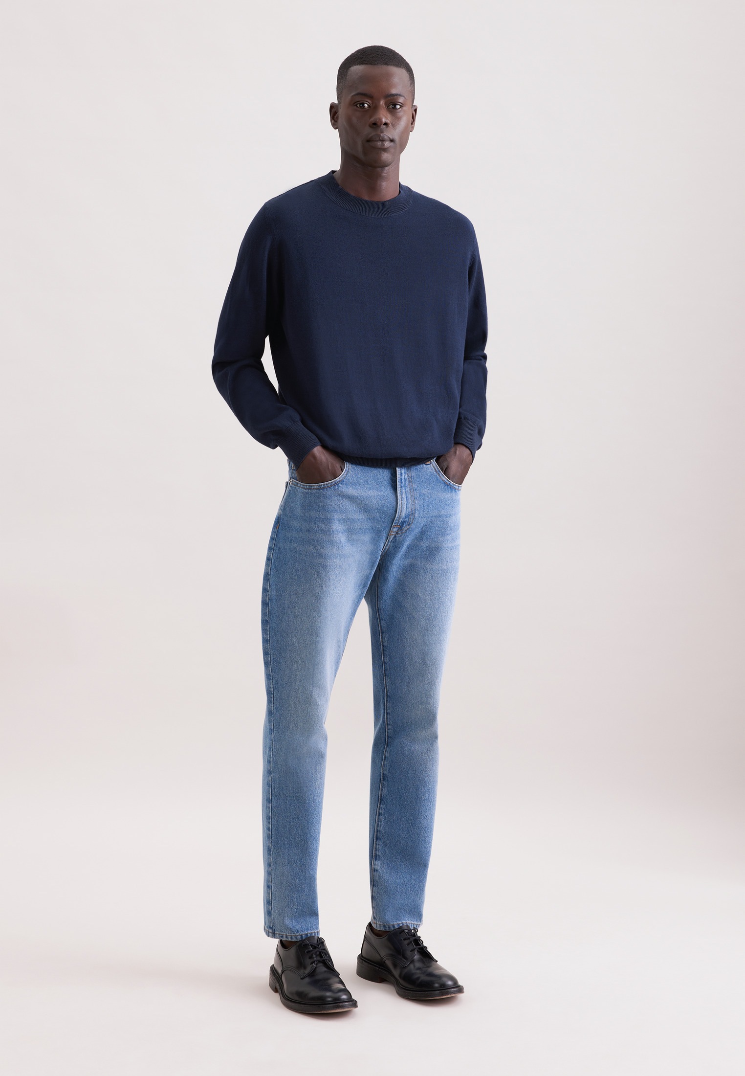 seidensticker Strickpullover »Schwarze Rose« 1/1 Rundhals Uni