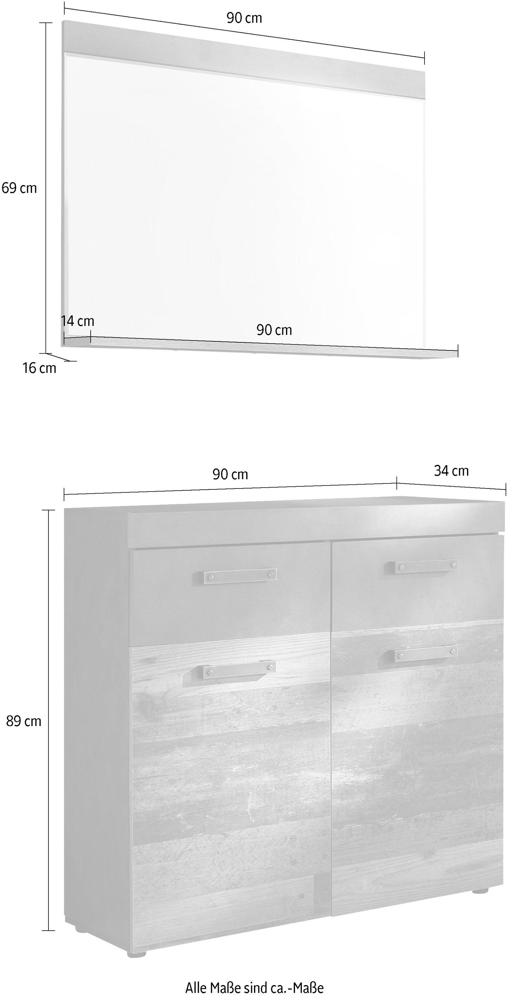 | BAUR (Set, Industrial moderner Garderoben-Set »Ilana«, Style St.), 2 INOSIGN