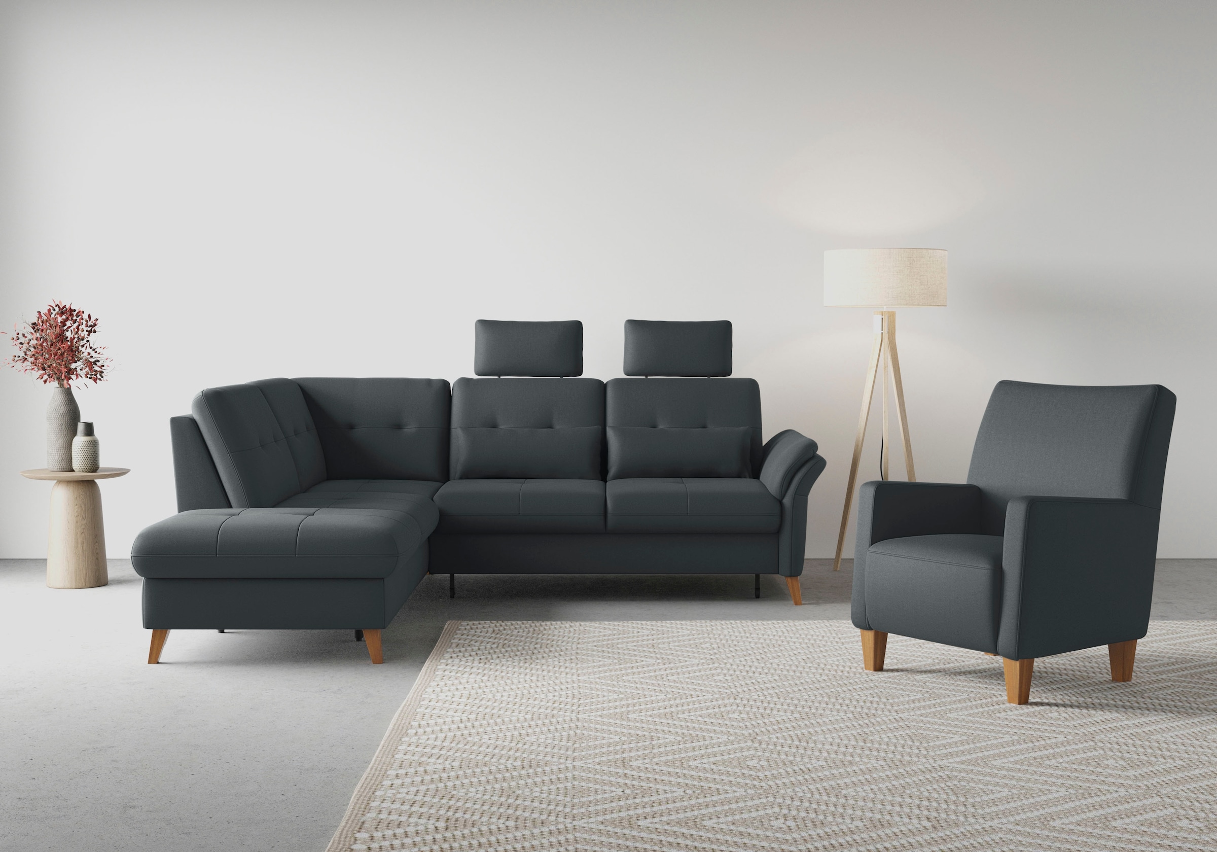 sit&more Ecksofa "Göteborg" inkl. Sitztiefenverstellung, wahlweise mit Bett günstig online kaufen