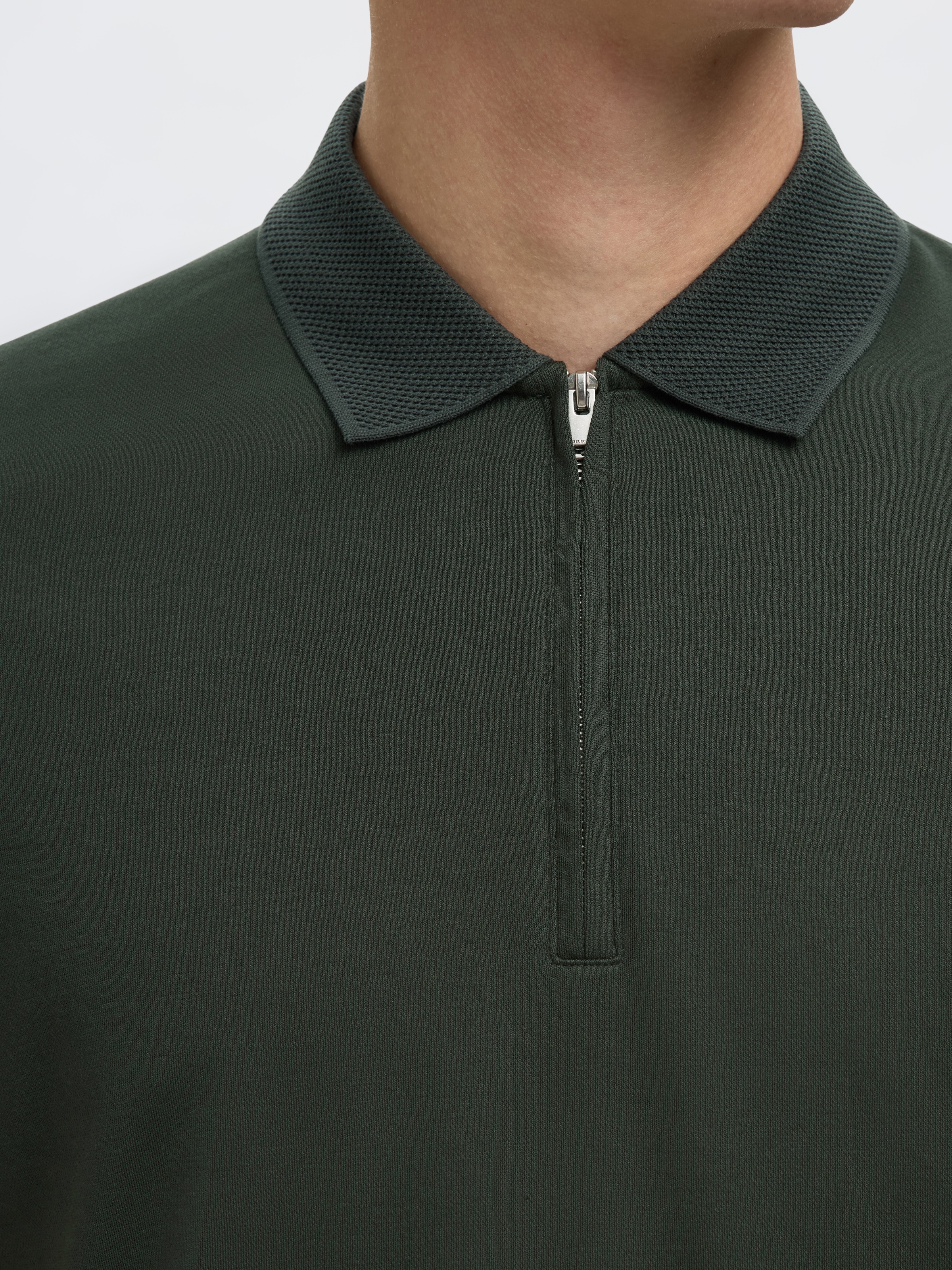SELECTED "SLHFAVE ZIP SS POLO NOOS" Baumwollmischung, regular fit günstig online kaufen