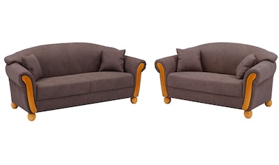 Sofa-Set »Milano« 2-teilig, bestehend aus 2-Sitzer und 3-Sitzer Sofa inkl. Zierkissen