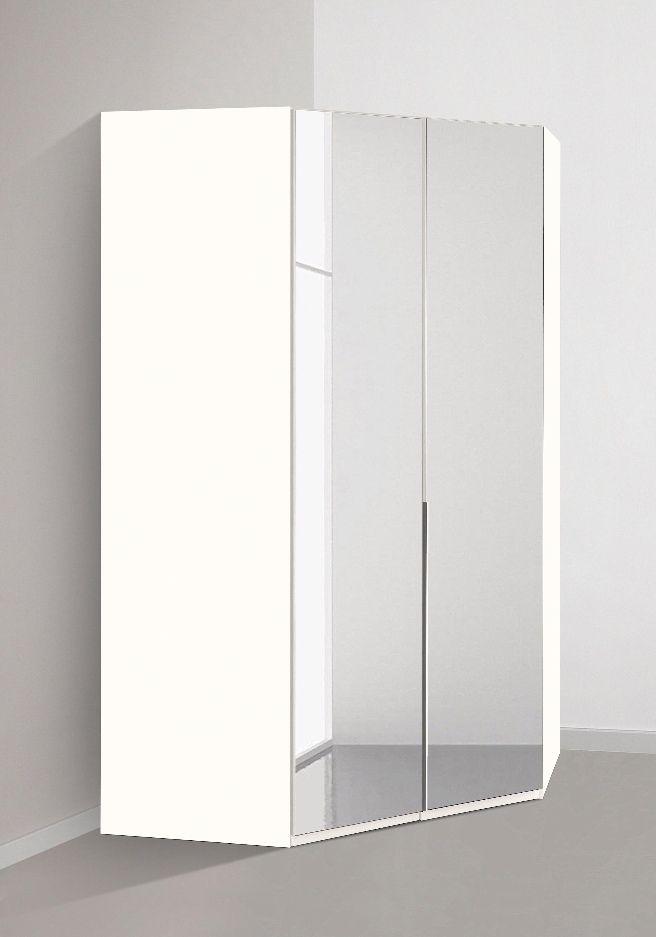 Wimex Eckkleiderschrank Spiegeltüren | mit Leuchte BAUR LED York«, und »New