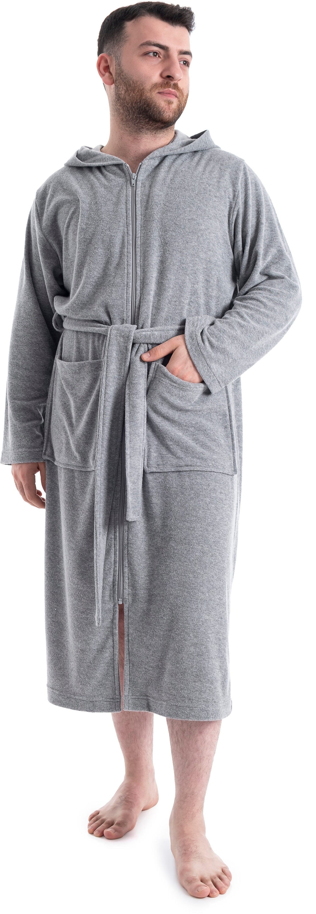 my home Herrenbademantel "Nela, ideal für Sauna & Spa, Hotelbademantel, Mor günstig online kaufen