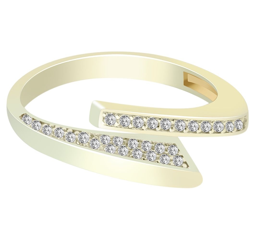 Adelia's Damen Fingerring 8 Karat Gold Klar 56 2