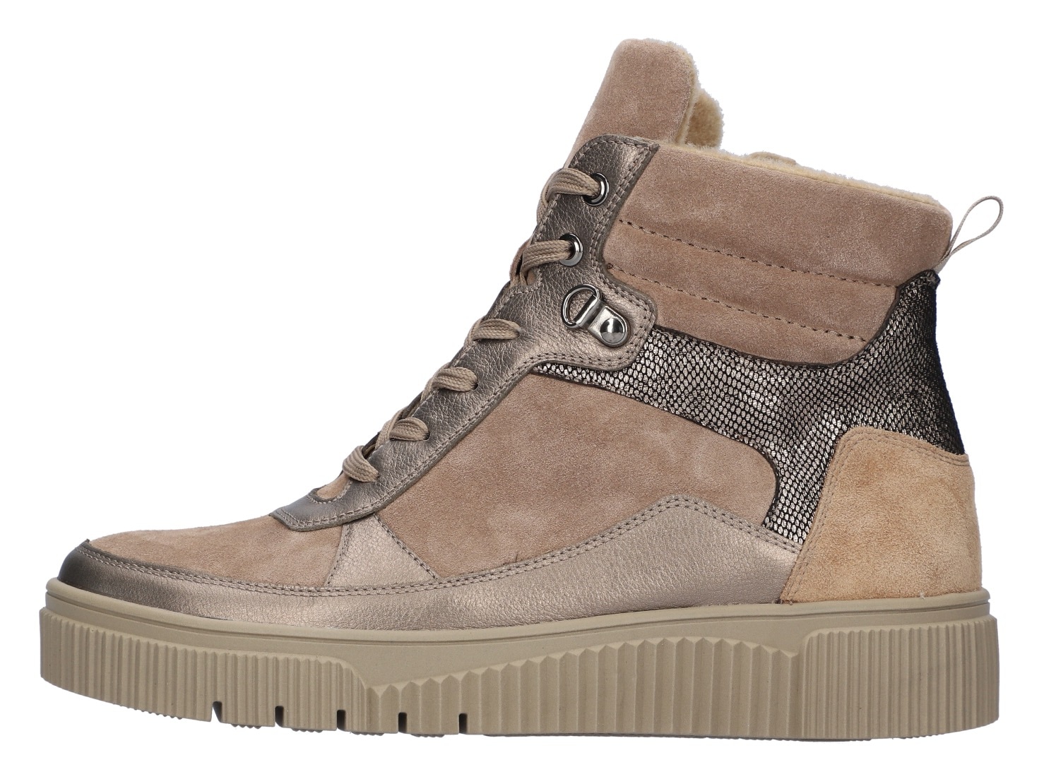 Waldläufer Stiefelette »K-Sansa«  Schnürboots, Plateaustiefelette mit Metallic-Details, K-Weite
