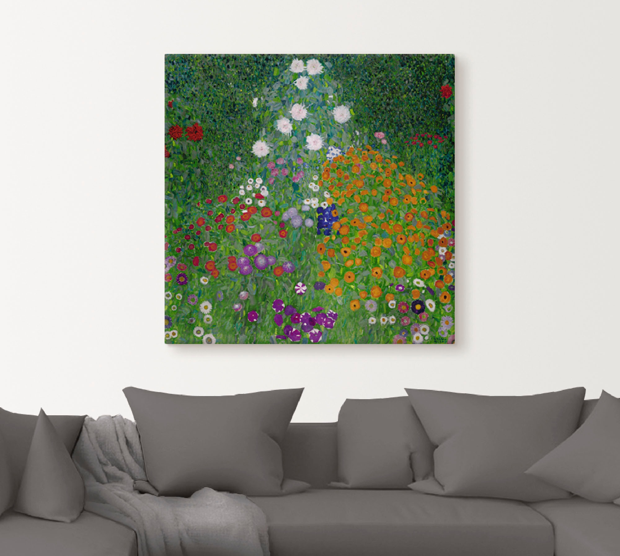 Artland Leinwandbild »Bauerngarten. 1905-07«, Blumenwiese, (1 St.), auf Keilrahmen gespannt