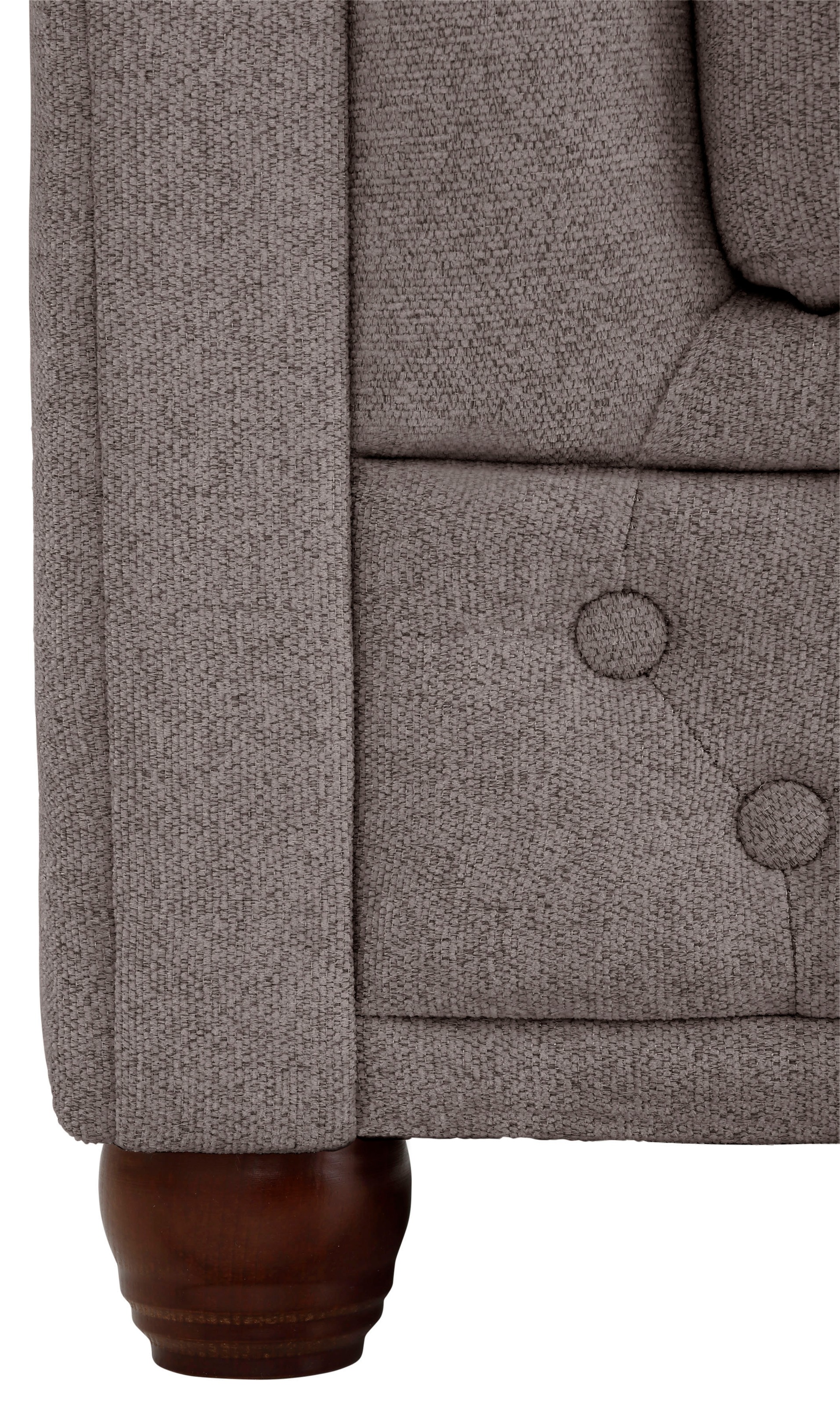 Home affaire Chesterfield-Sofa »New Castle«, mit hochwertiger Knopfheftung in Chesterfield-Design, B/T/H: 203/86/72