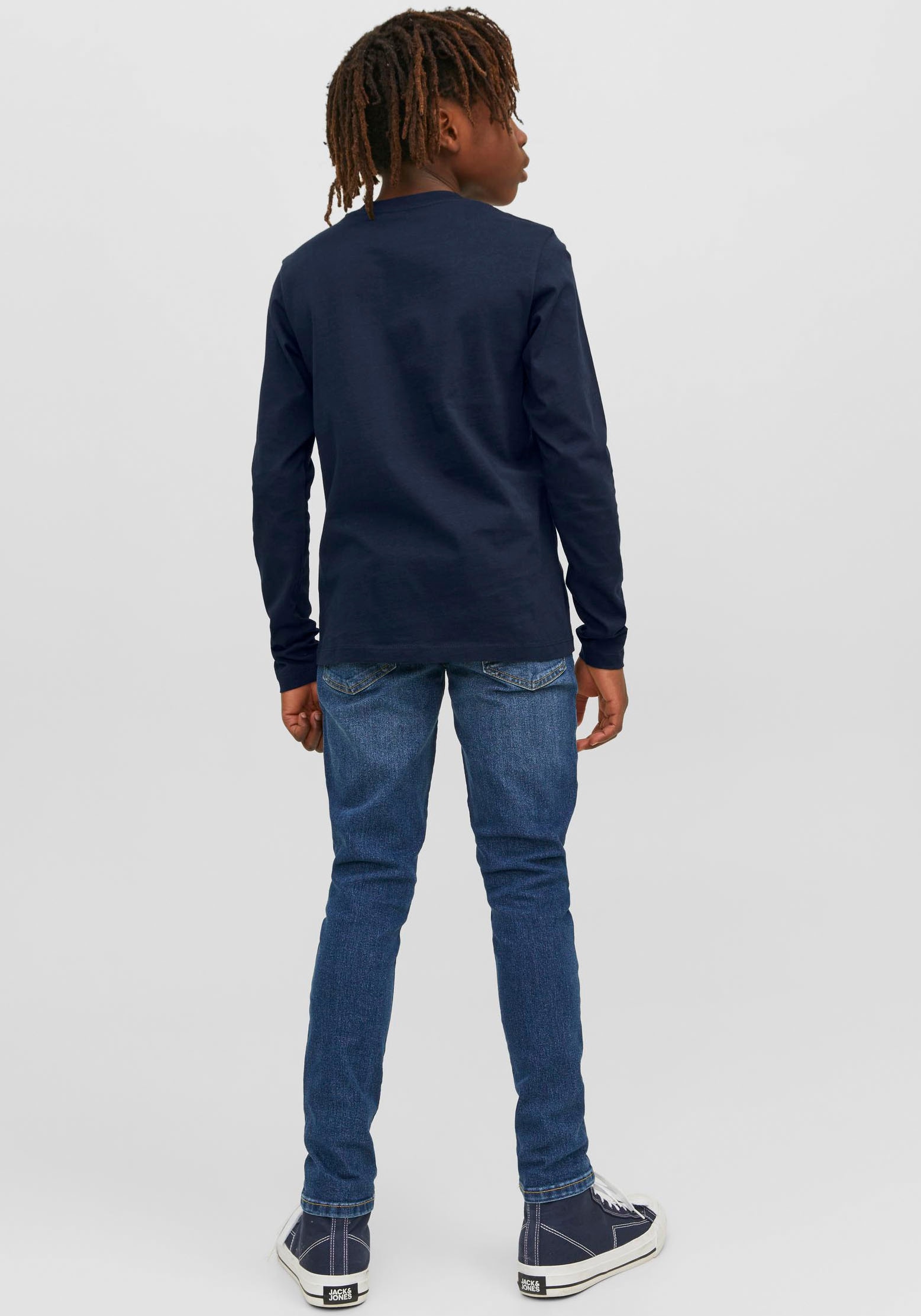 Jack & Jones Junior Langarmshirt »JJECORP stylisch, bequem, atmungsaktiv, pflegeleicht« bedruckt, casual, regular fit, Rundhals