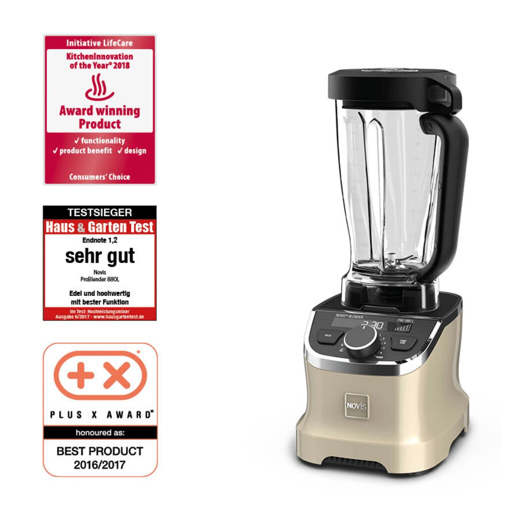 NOVIS Zerkleinerer »ProBlender 880L creme«, 1400 W