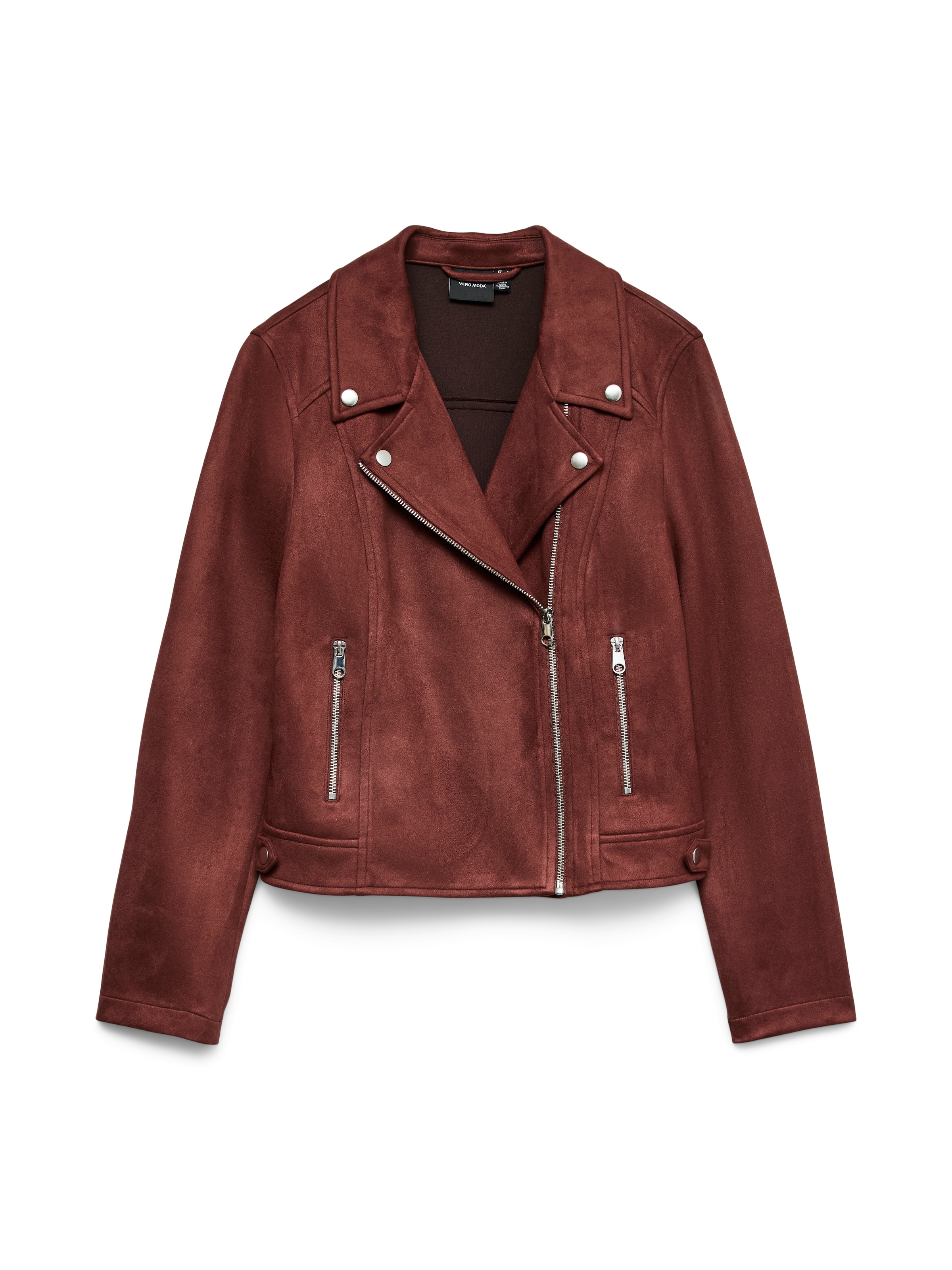 Vero Moda Bikerjacke »VMJOSE SHORT FAUX SUEDE JACKET GA NOOS« mit asymetrischem Reißverschluss