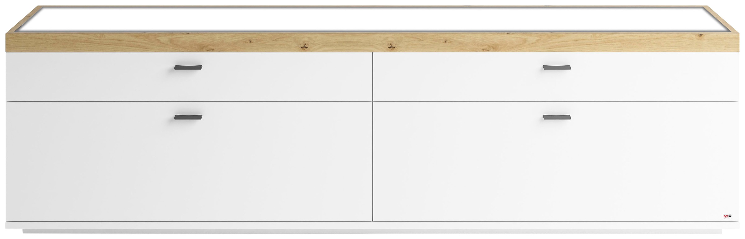 set one by Musterring Lowboard, In 2 Breiten erhältlich, Rahmen in  Eicheabsetzung, mit Schubkästen bestellen | BAUR