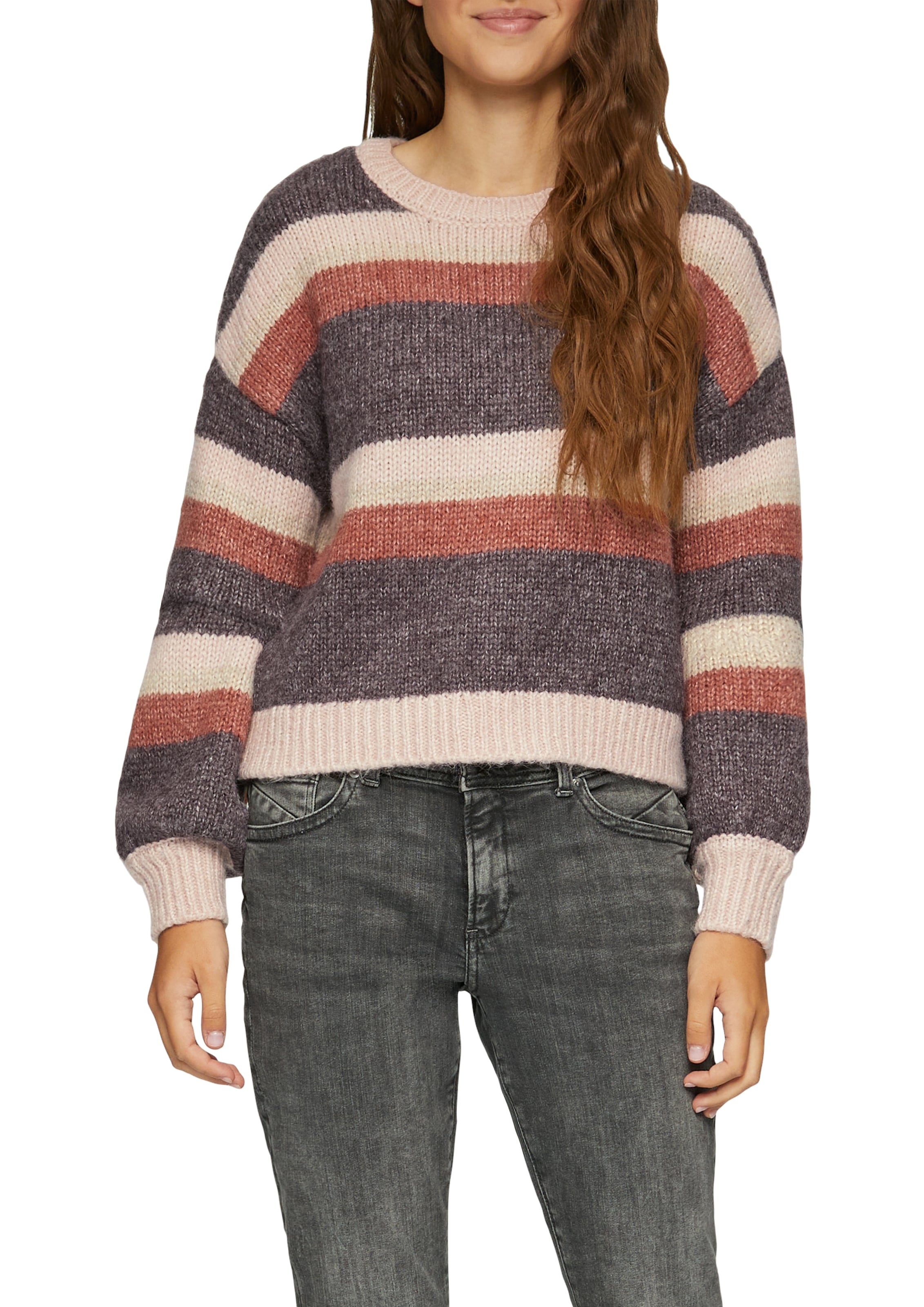 QS Strickpullover, mit Intarsien Muster