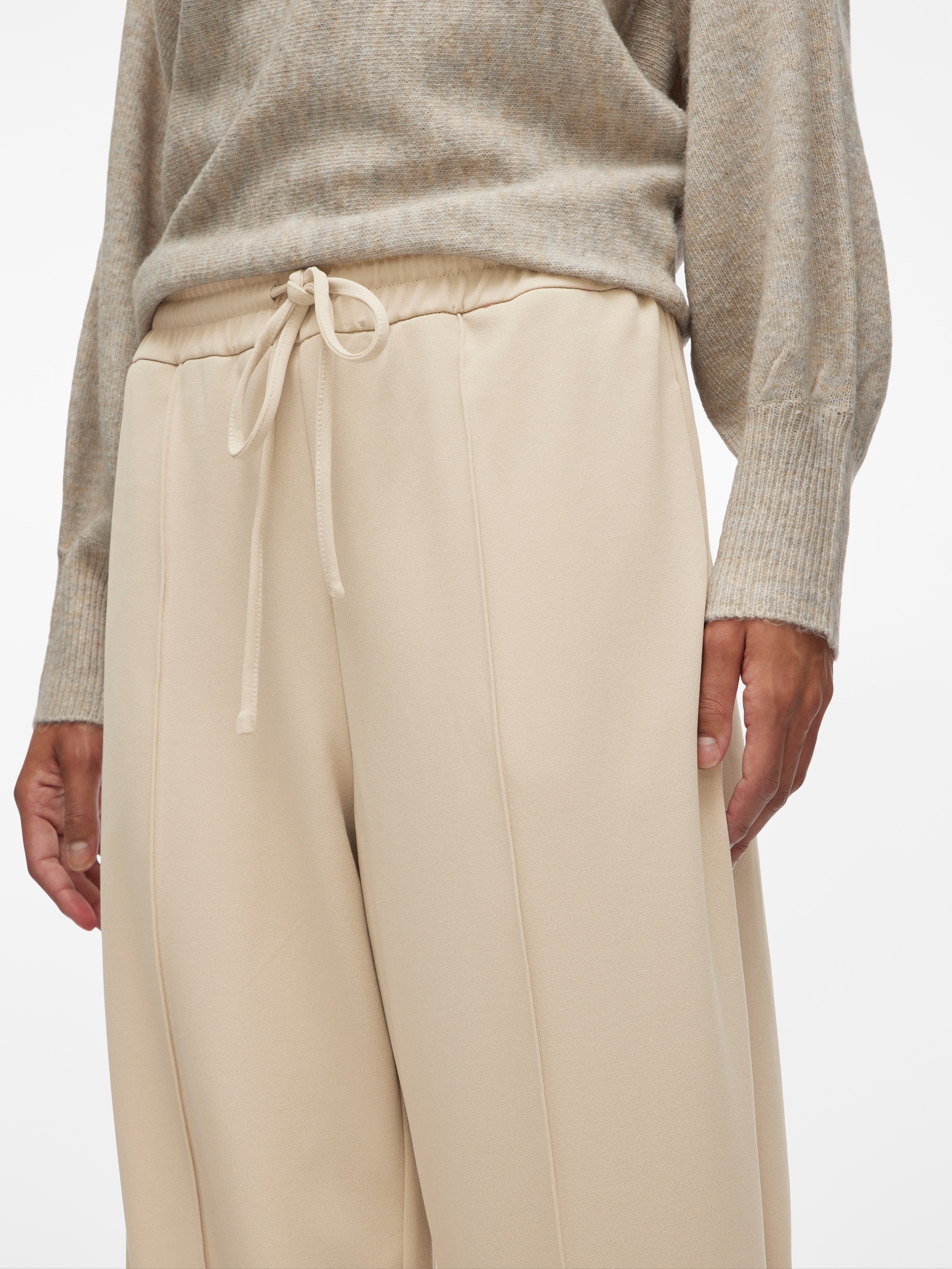 Vila Schlupfhose "VICLUA HW WIDE PANTS-NOOS" Materialmix günstig online kaufen