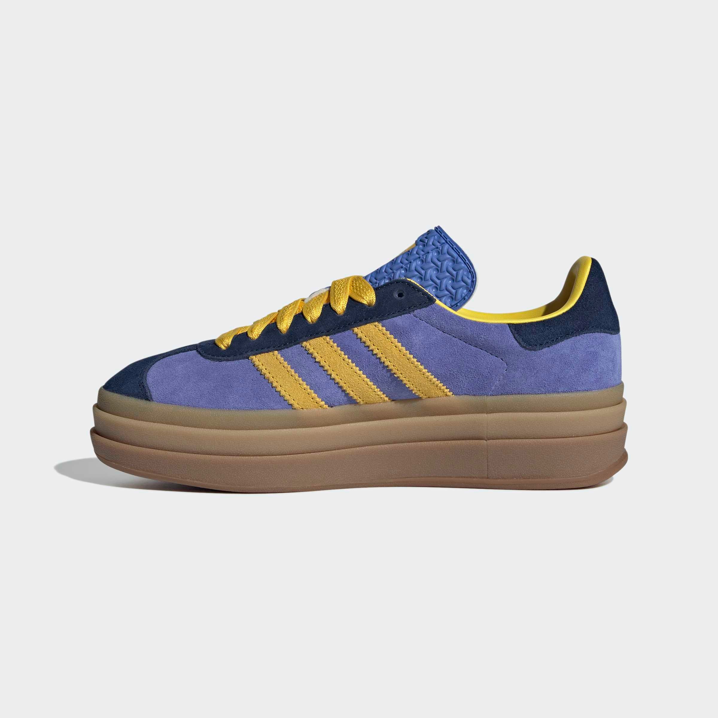 Sneaker ADIDAS ORIGINALS "GAZELLE BOLD", Damen, Gr. 36, night indigo, eqt gelb, real lila, Leder, Schuhe Sneaker 2