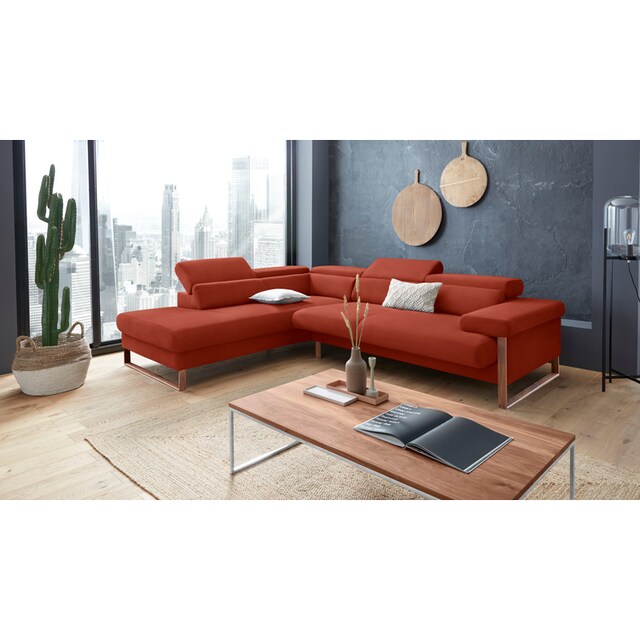 W.SCHILLIG Ecksofa »finn«, German Design Award 2016, Fußgestell Nussbaum  natur, Breite 281 cm kaufen | BAUR