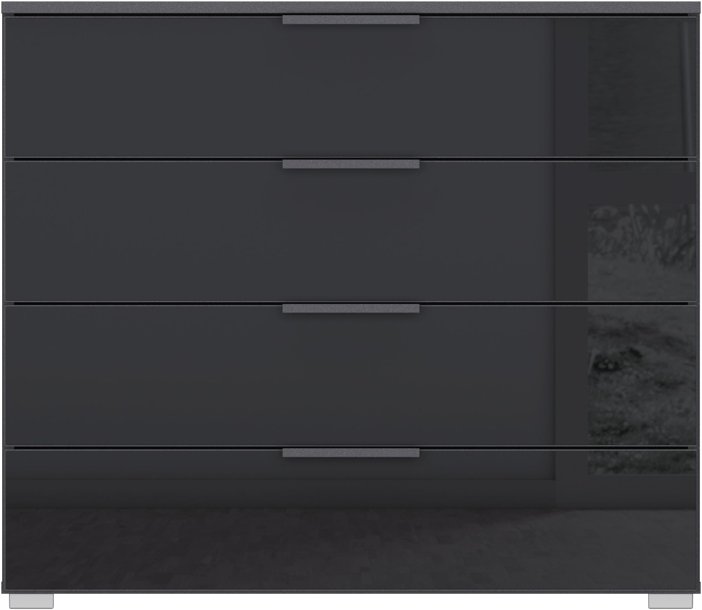 rauch Schubkastenkommode »Sideboard Kommode Schubkastenkommode KOLUNA mit Glasfront«, (Breite 80 cm inkl. Soft-Close-Funktion), vier große und geräumige Schubladen mit viel Stauraum MADE IN GERMANY