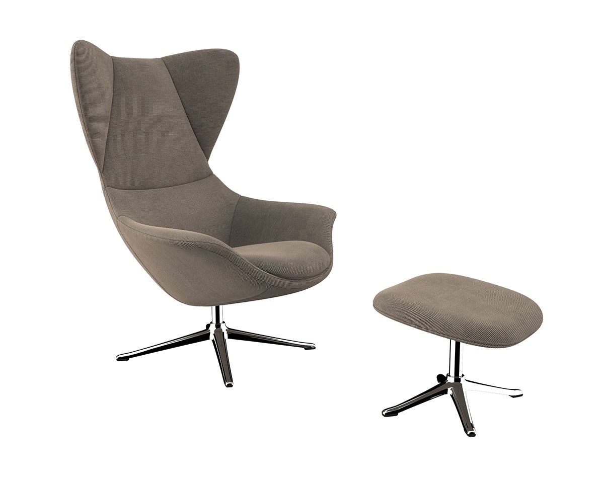 Thumbnail - FLEXLUX Ohrensessel "Stilo Relaxsessel, TV-Sessel", Solitär, Stil-Ikone, drehbar, Fuß Aluminium