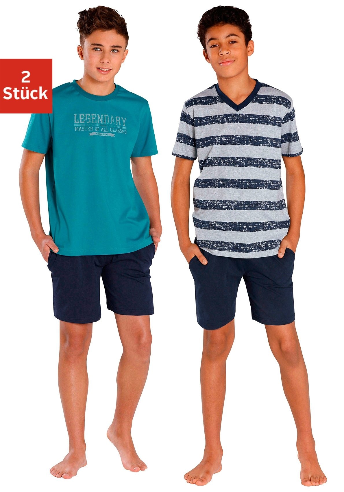 le jogger® Shorty, (4 tlg., 2 Stück), mit unterschiedlichen Shirts online  kaufen | BAUR